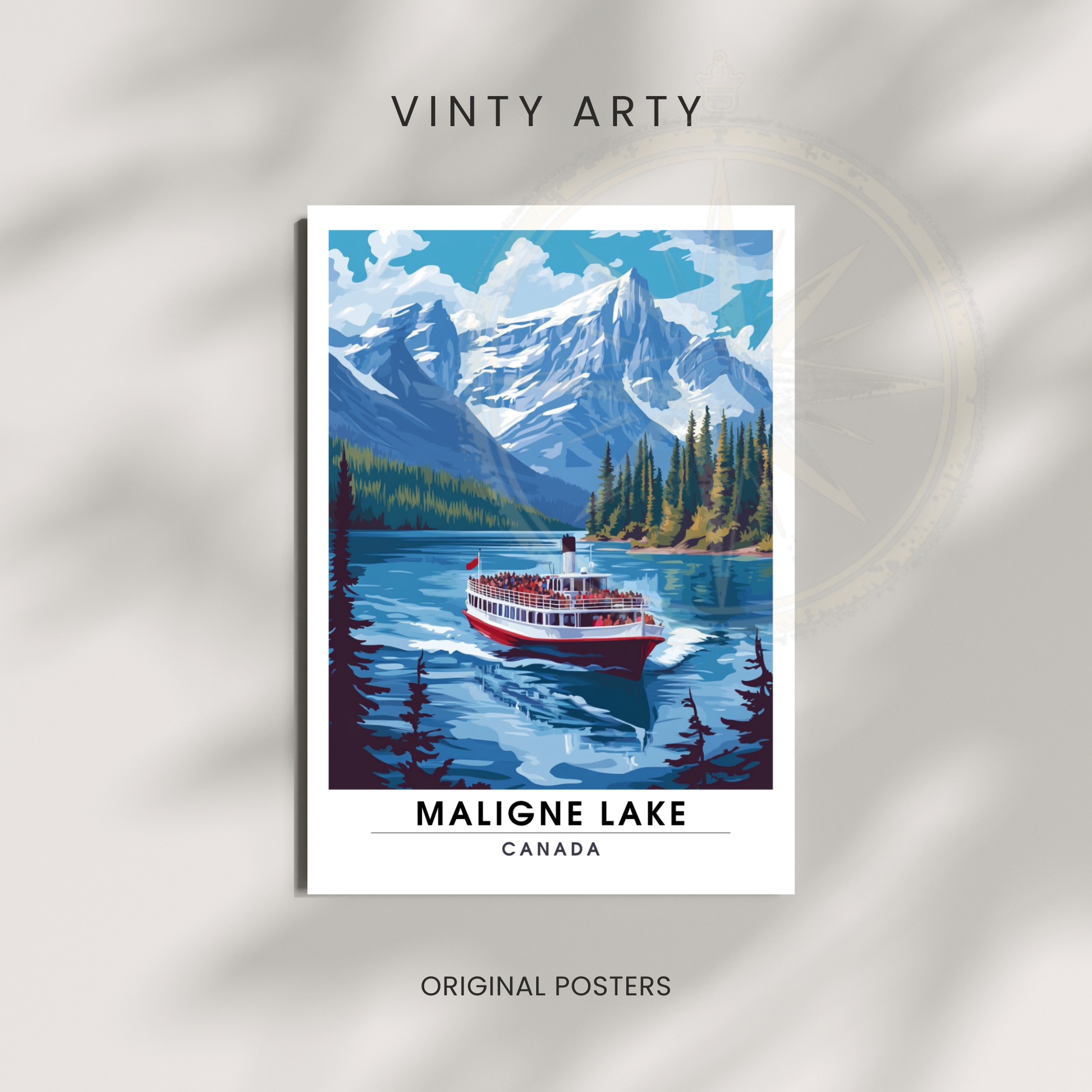 Affiche Lac Maligne | Poster Canada | Affiche Lac