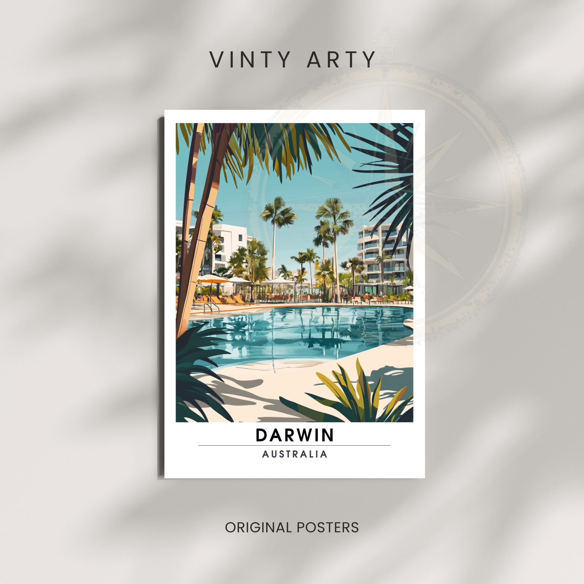 Affiche Darwin | Impression de voyage Australie | Affiche Australie