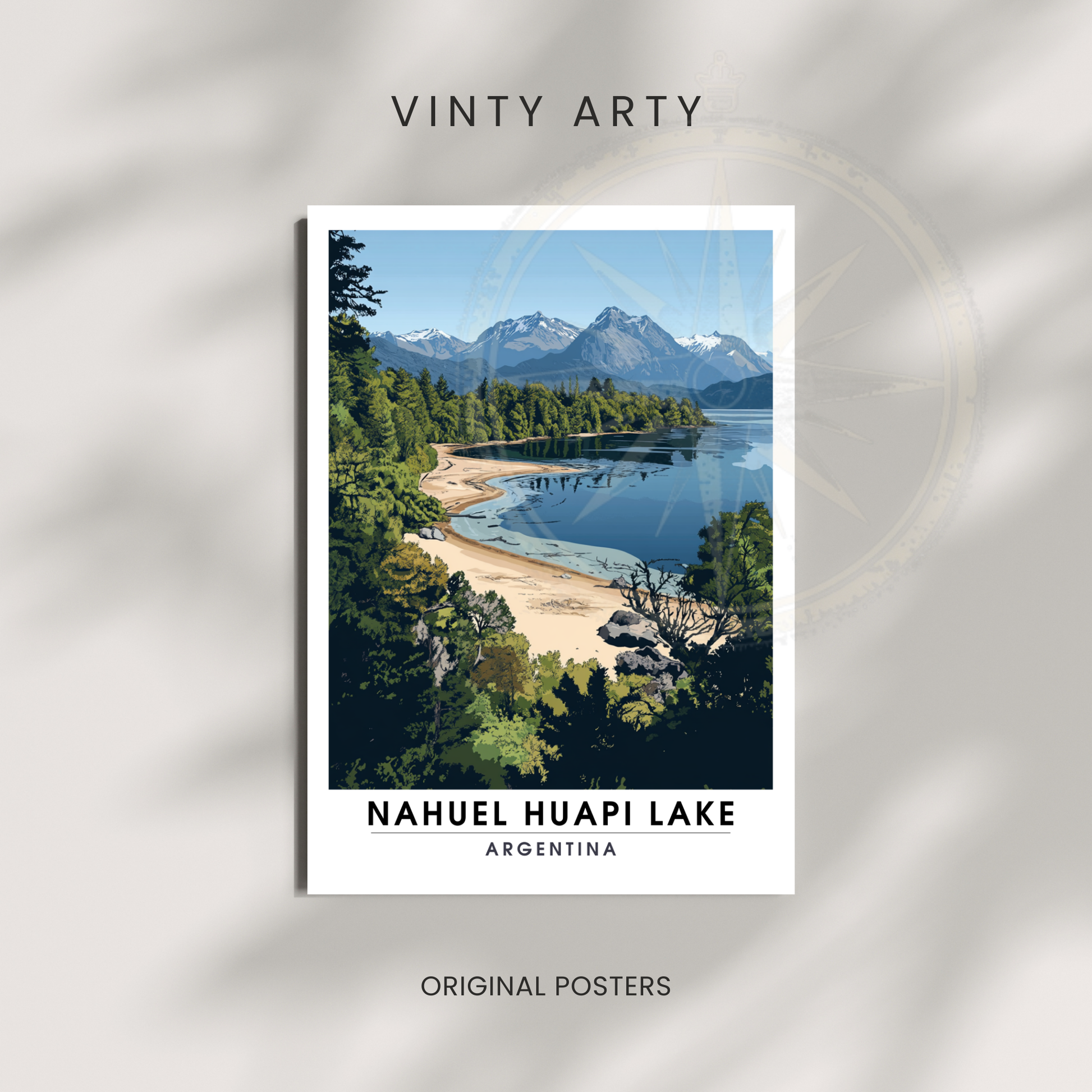 Affiche Lac Nahuel Huapi | Poster Argentine | Affiche Lac