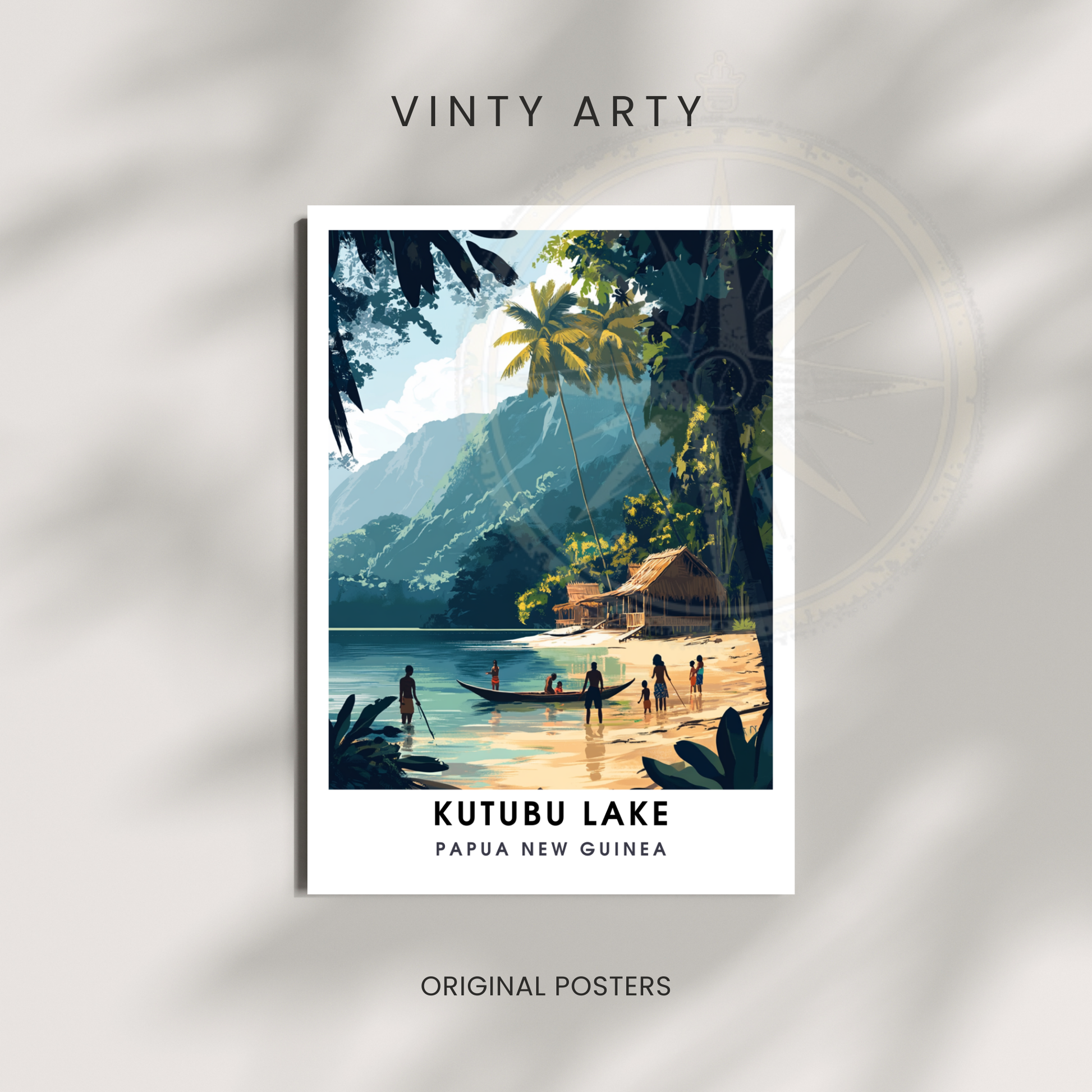 Affiche Lac Katubu | Impression Papouasie-Nouvelle-Guinée | Affiche Lac