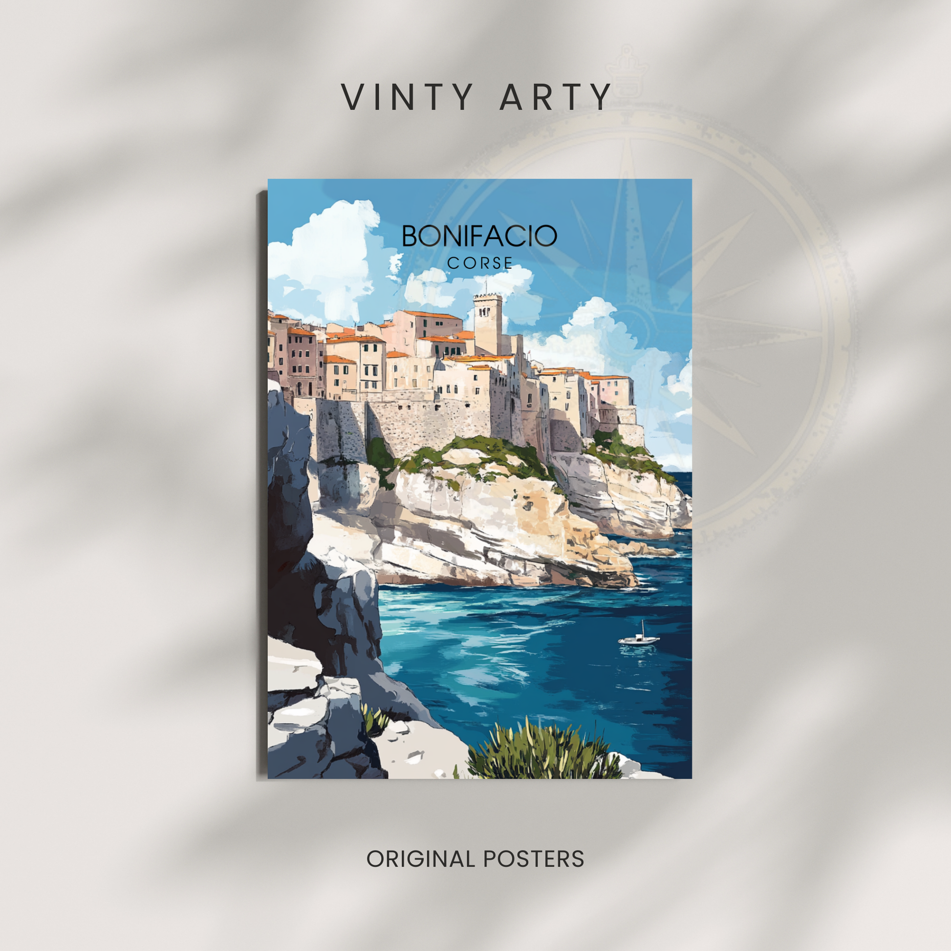 Affiche Bonifacio | Poster Murale Corse | Affiche Corse