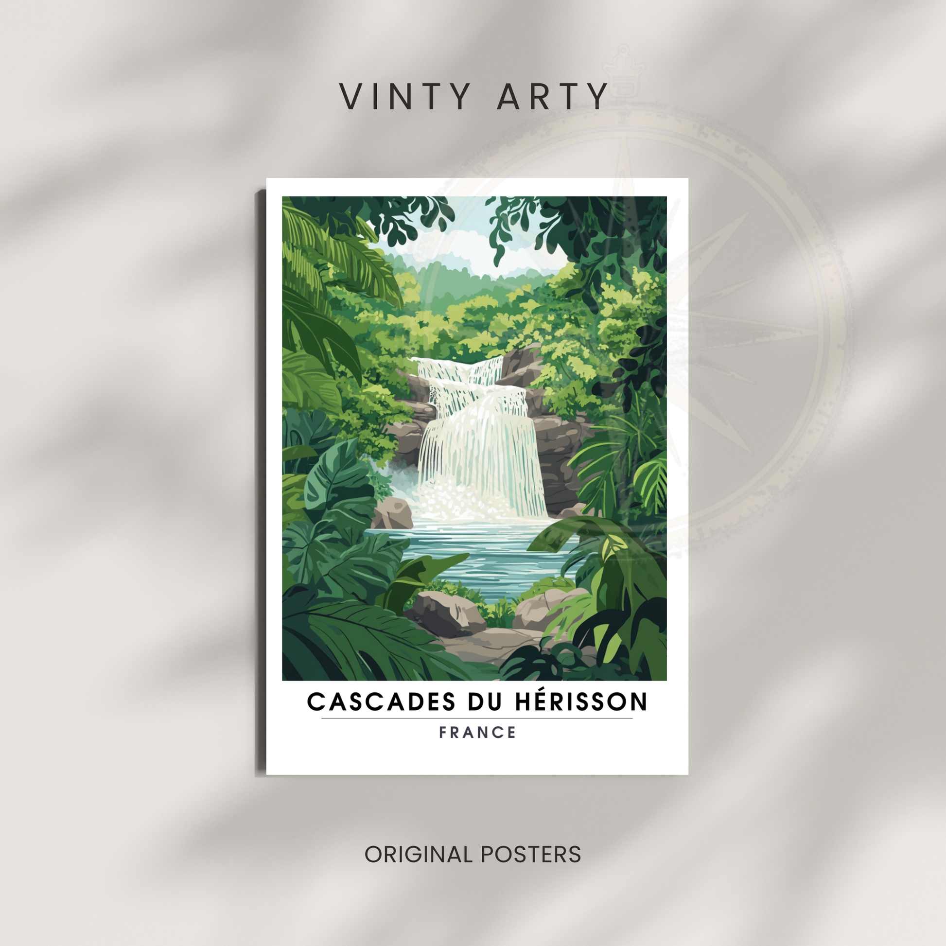 Affiche Cascades du Hérisson | Impression france | France