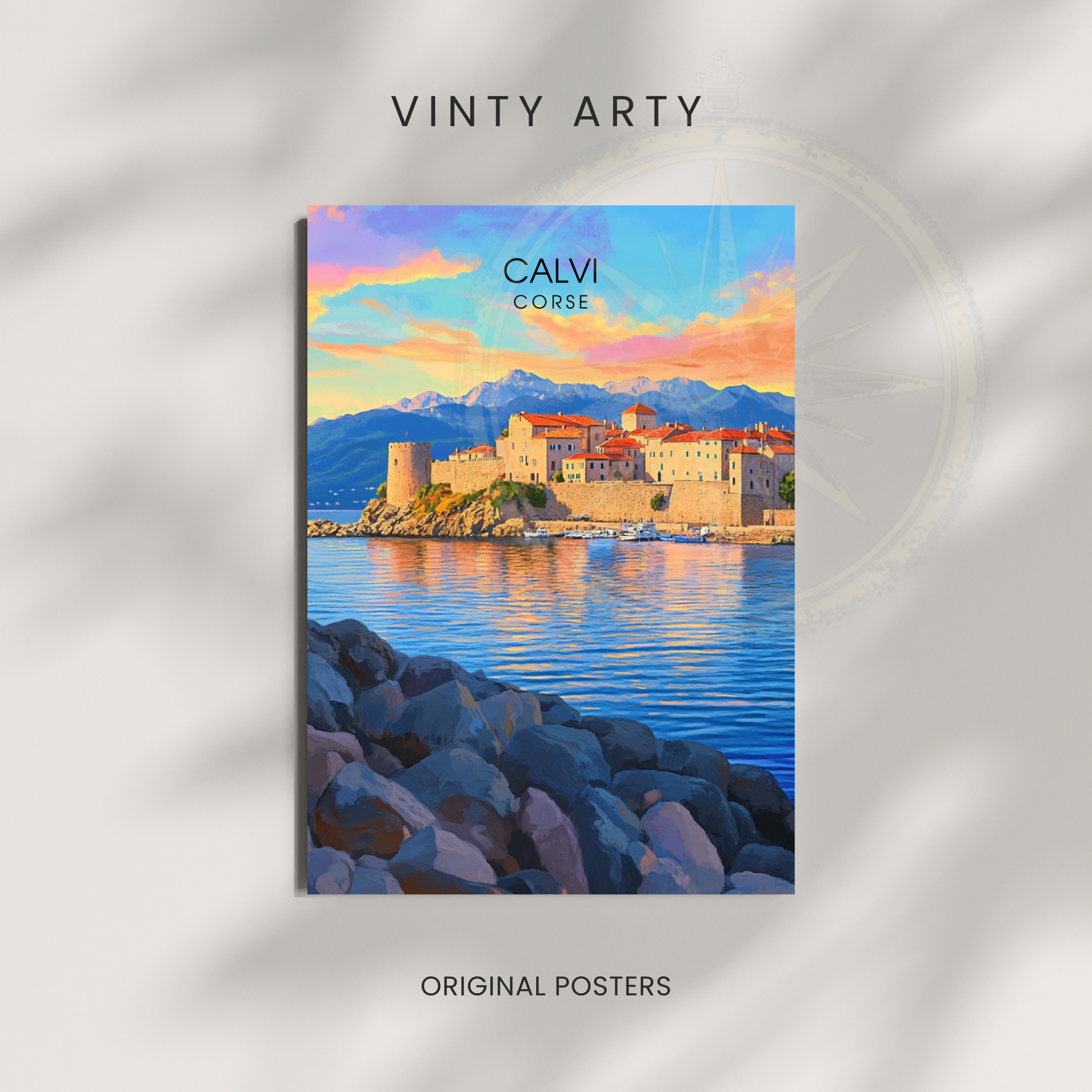 Affiche Calvi | Poster de voyage Corse | Affiche Corse