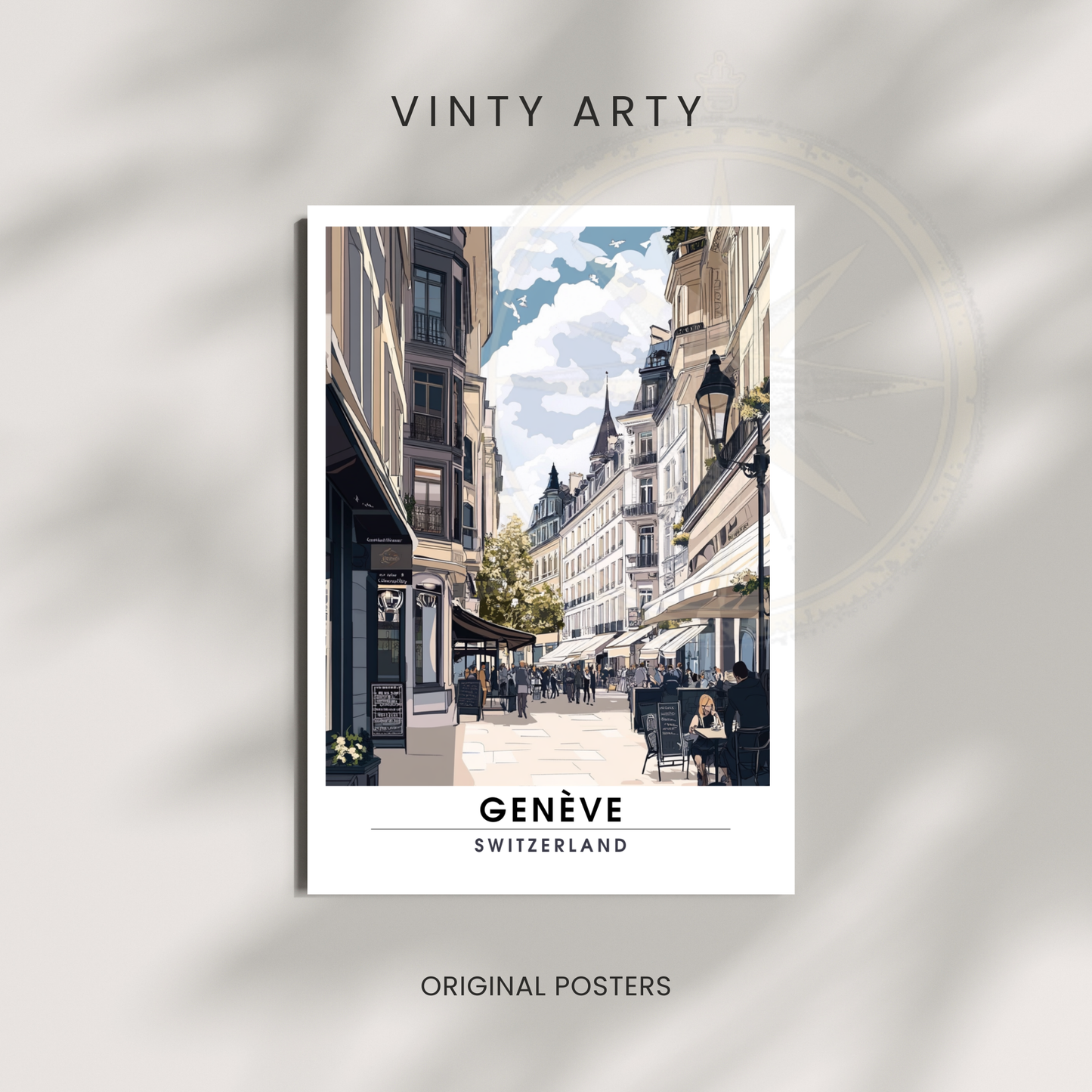 Affiche Genève | Impression de voyage Suisse | Affiche Suisse