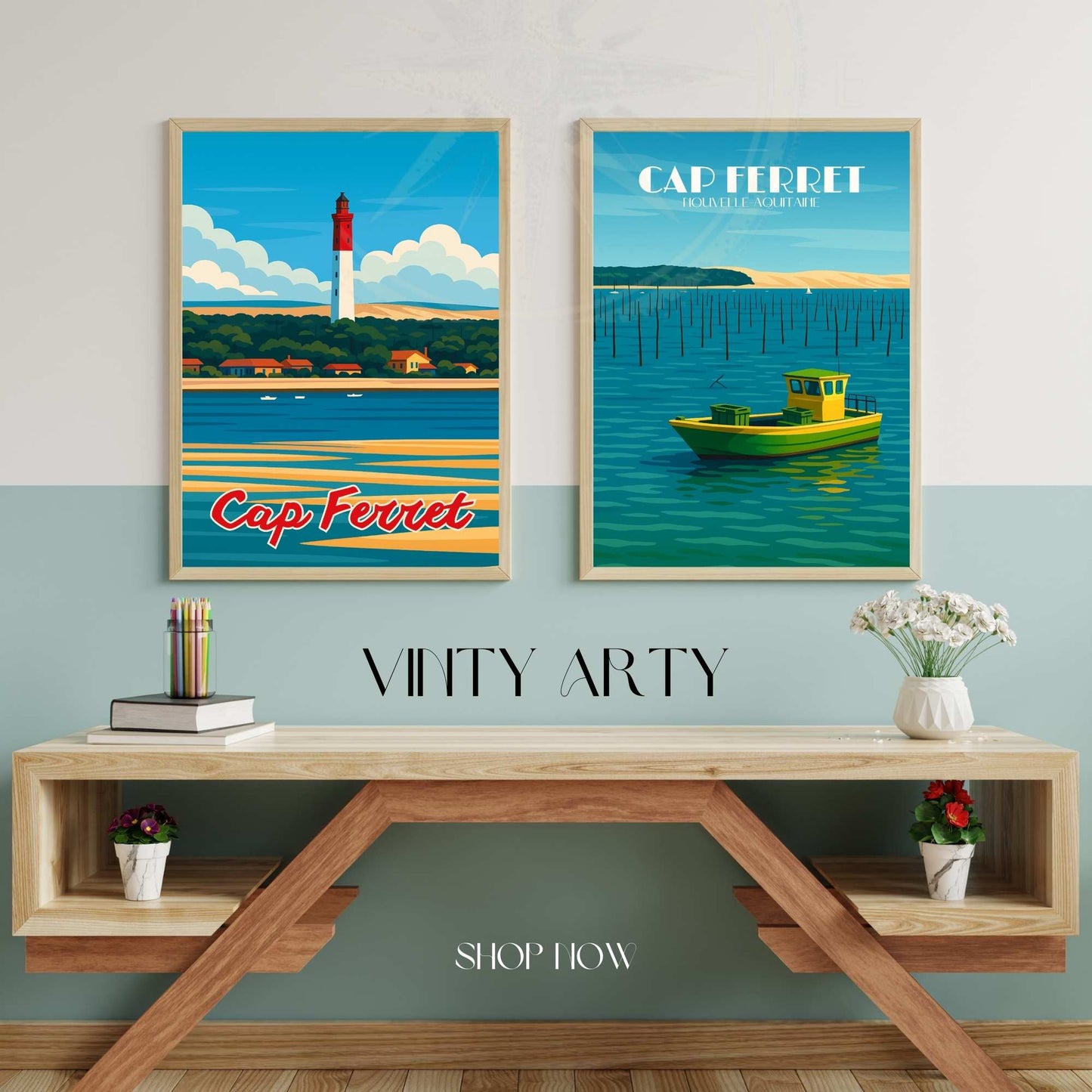 Affiche Cap Ferret | Phare de Cap Ferret | Affiche France