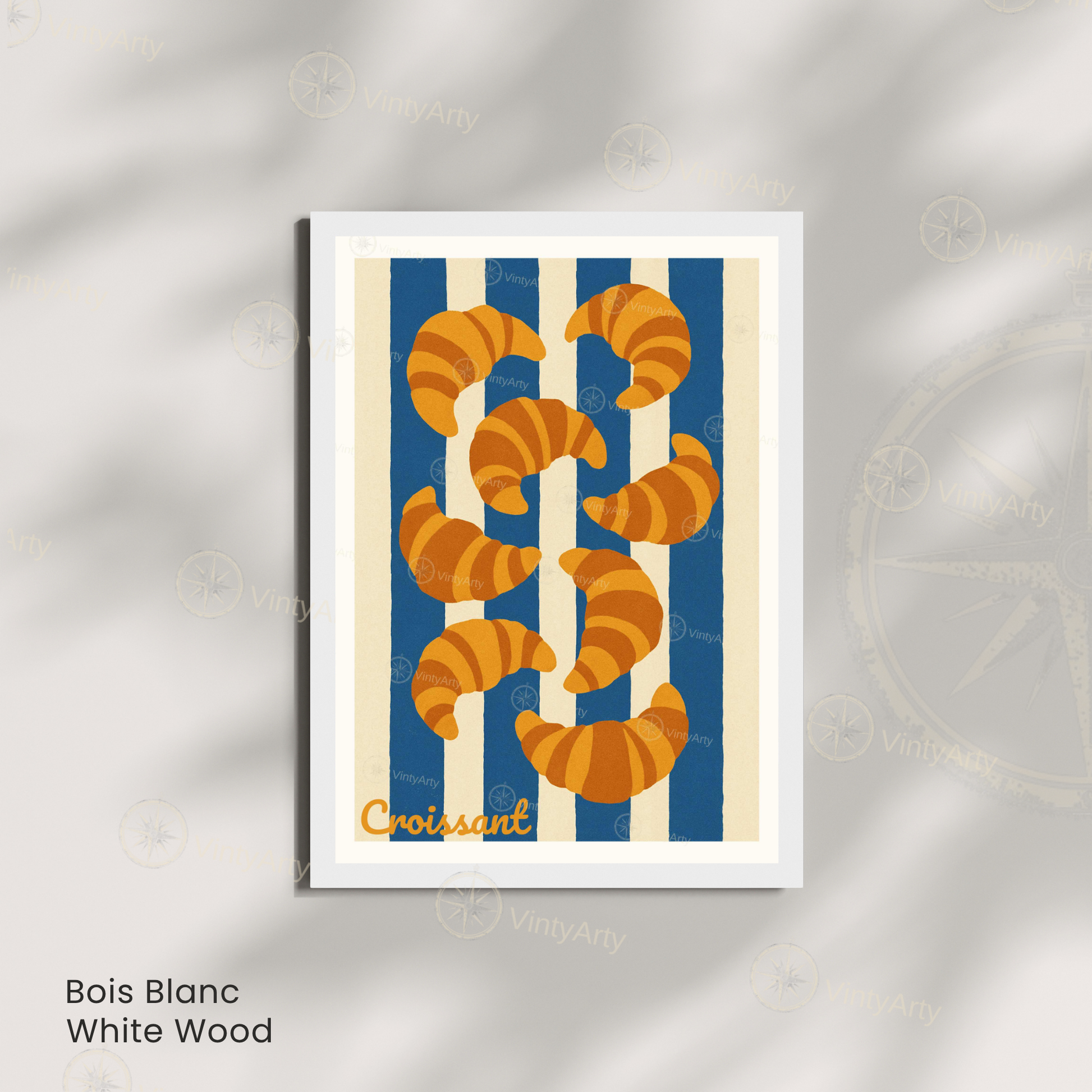 Affiche Paris | Poster déco croissant | Affiche France