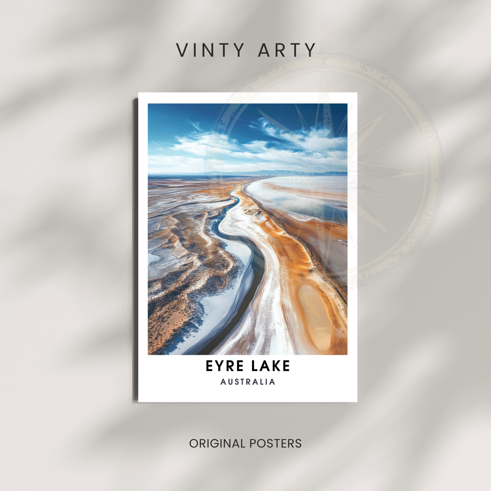 Affiche lac Eyre | Impression Australie | Affiche Lac