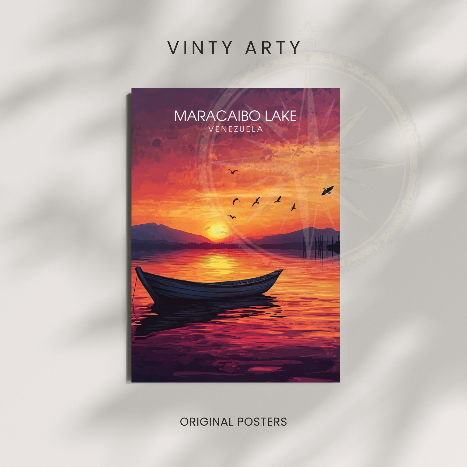 Affiche Lac Maracaibo | Impression de voyage Venezuela | Affiche Lac