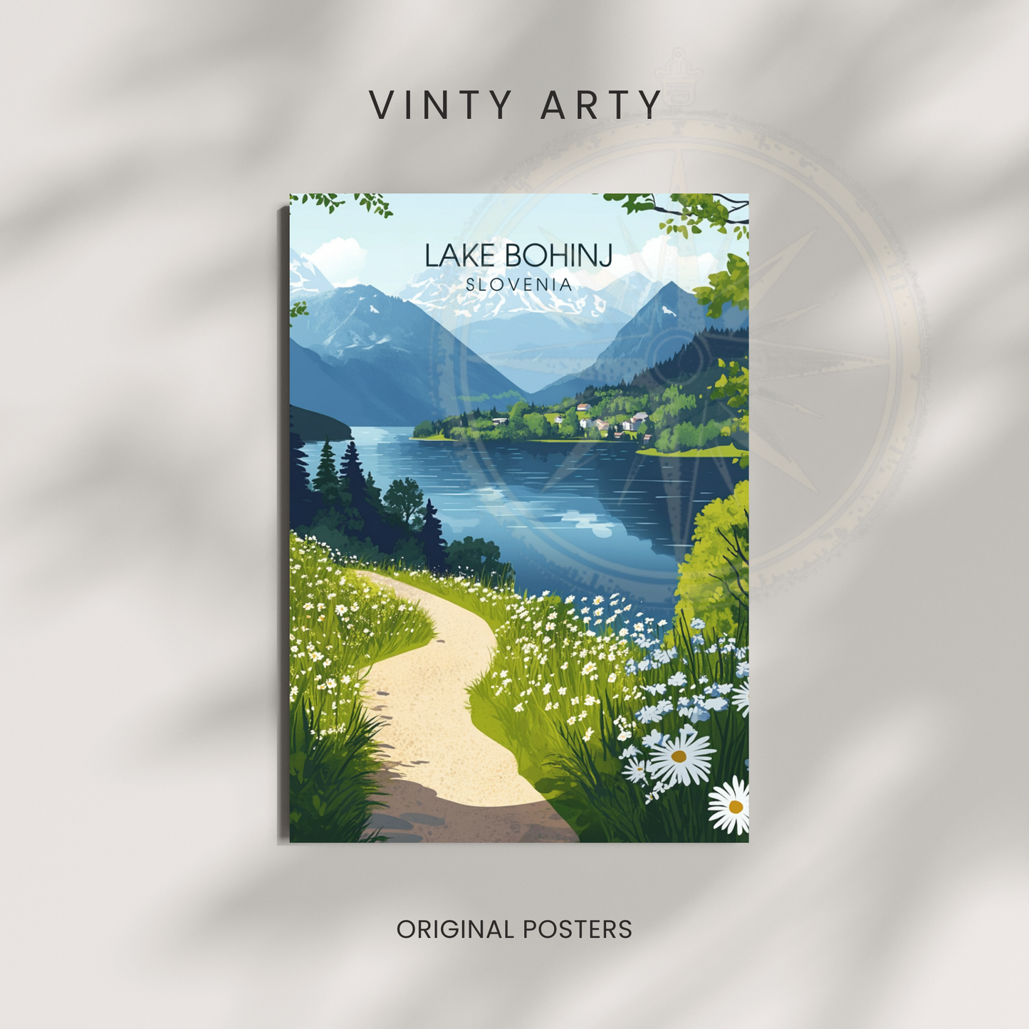 Affiche Lac Bohinj | impression Slovénie | Affiche Lac