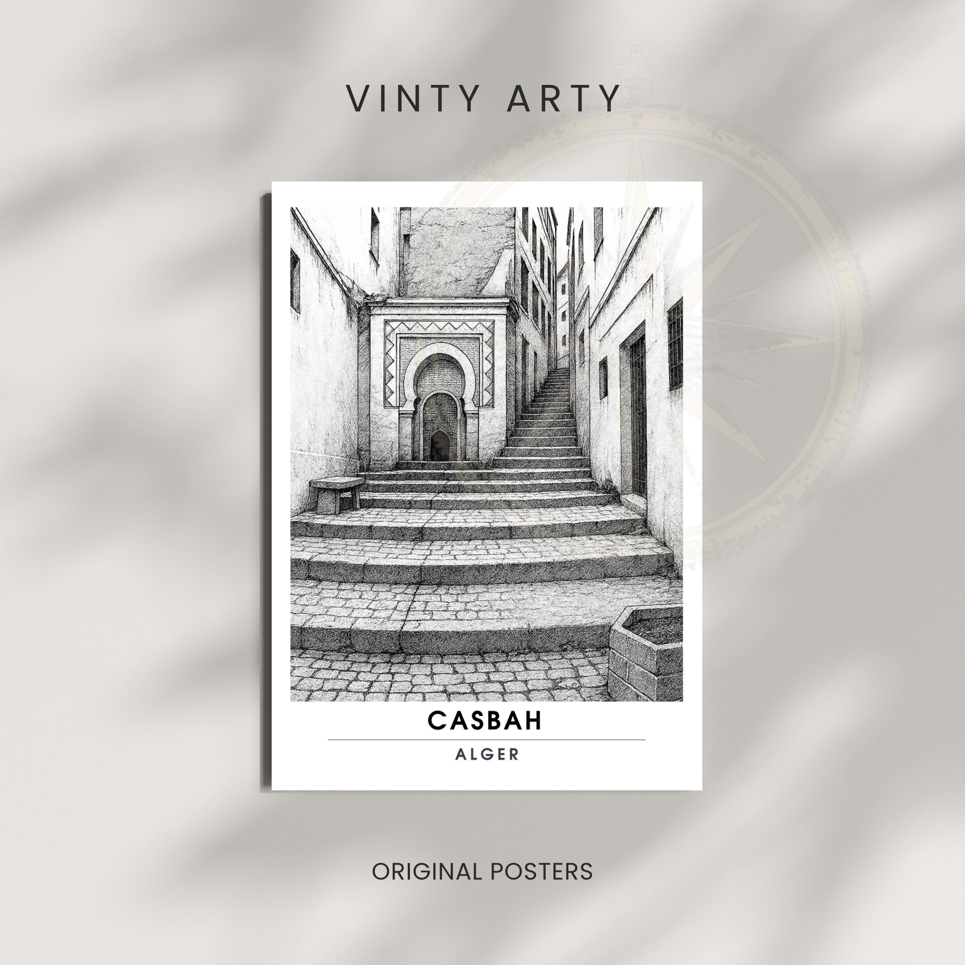 Affiche Casbah | Impression de voyage Alger | Affiche Algérie