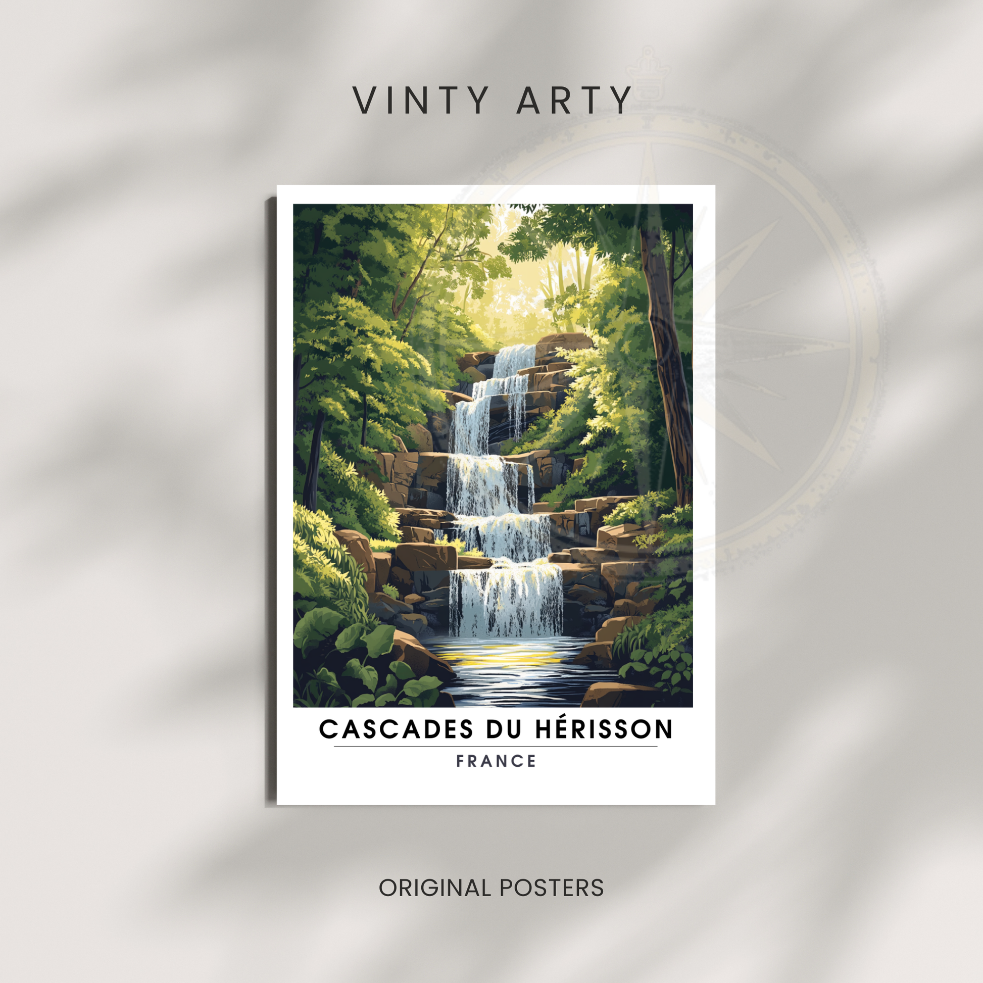 Affiche Cascades du Hérisson | Impression france | France