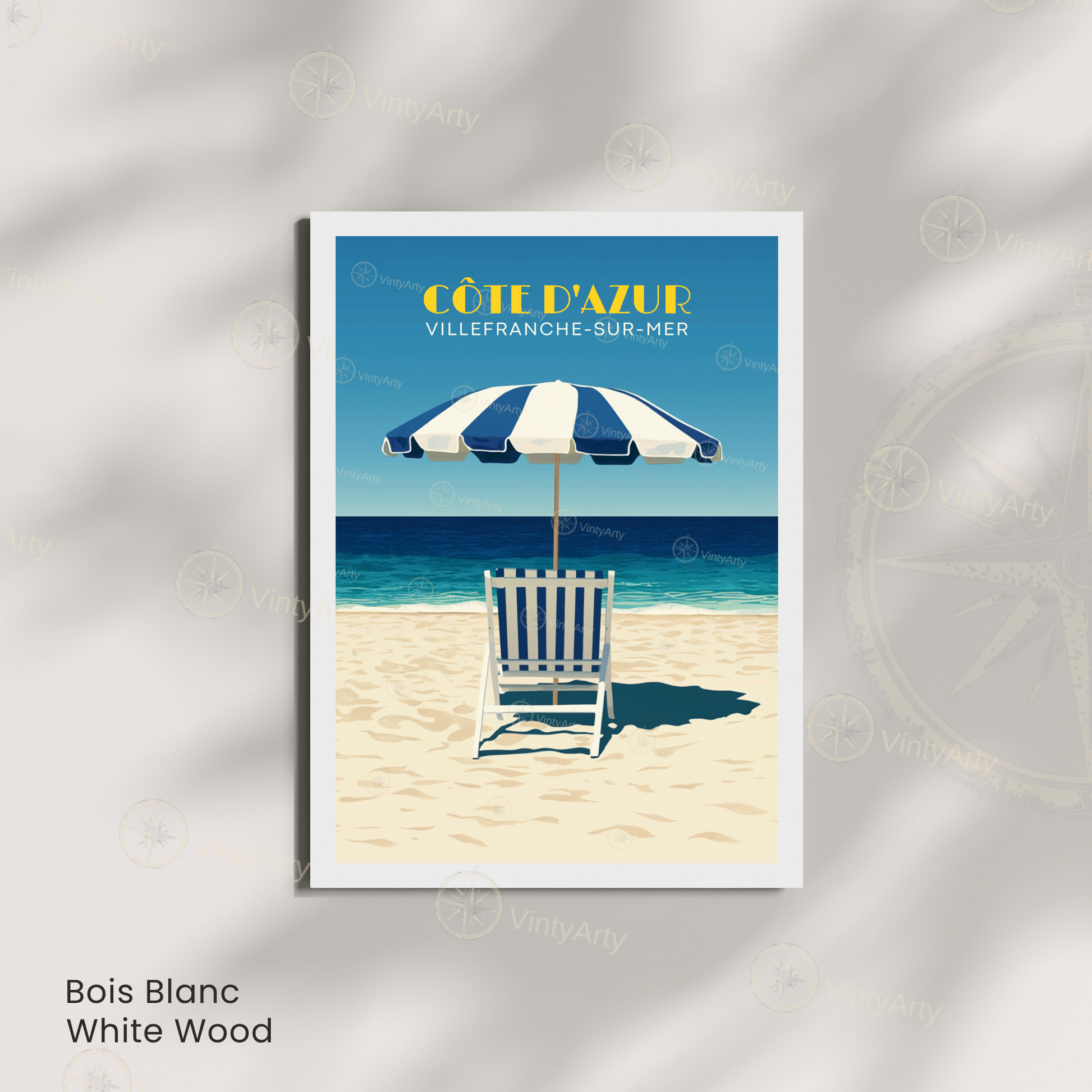 Affiche Villefranche-sur-Mer | Impression Murale France | Affiche Côte d'Azur