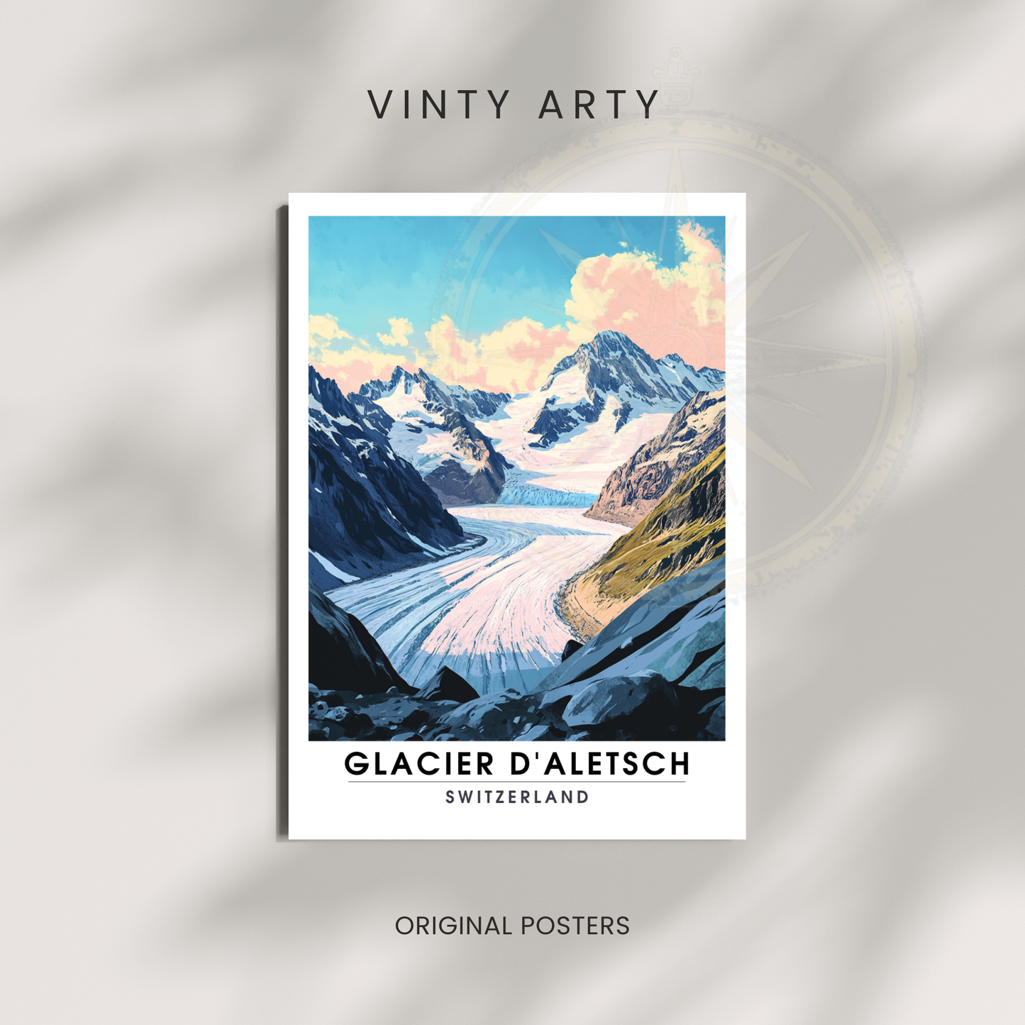Affiche Glacier d'Aletsch | Poster Murale Suisse | Affiche Suisse