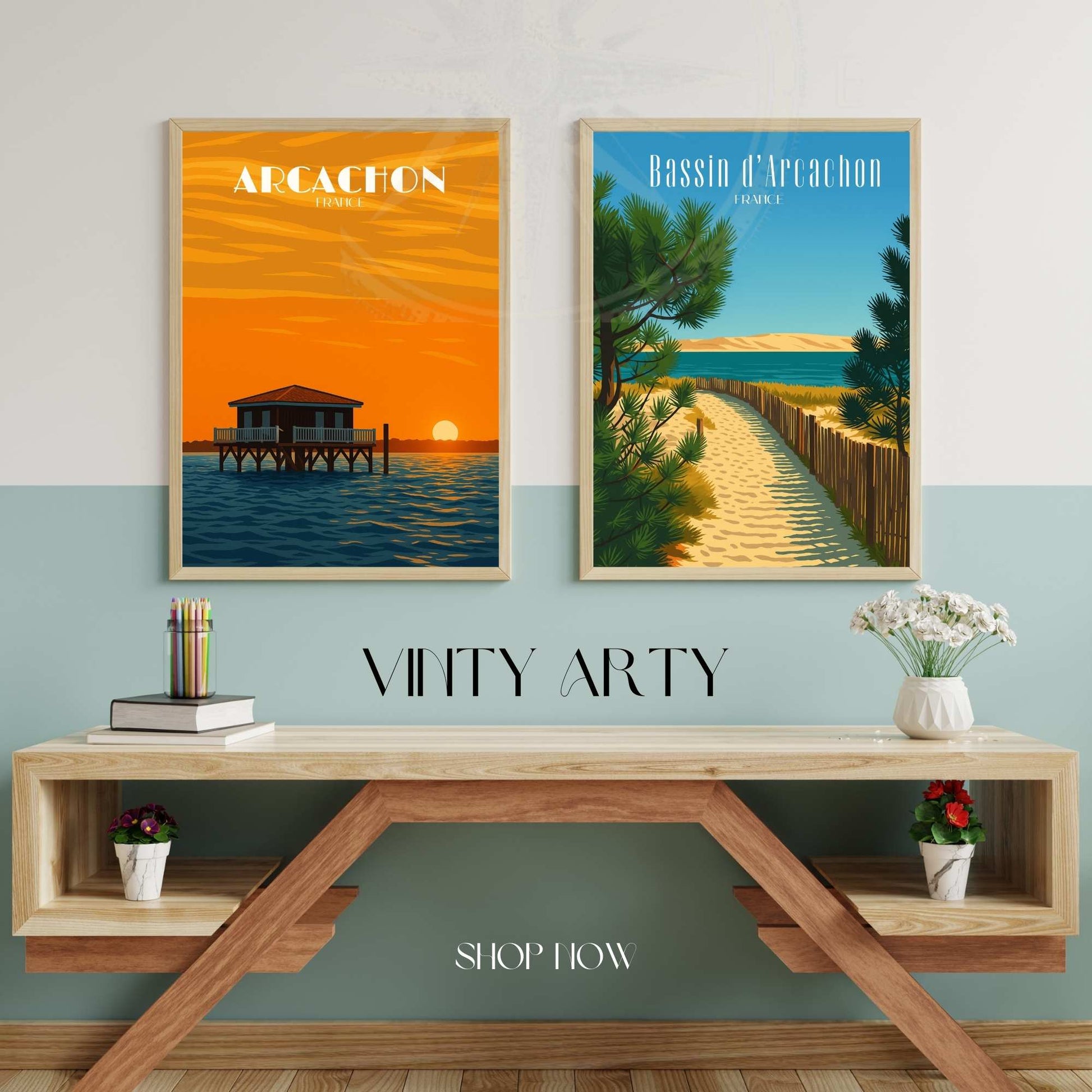 Affiche Arcachon | Impression Bassin d'Arcachon | Affiche France