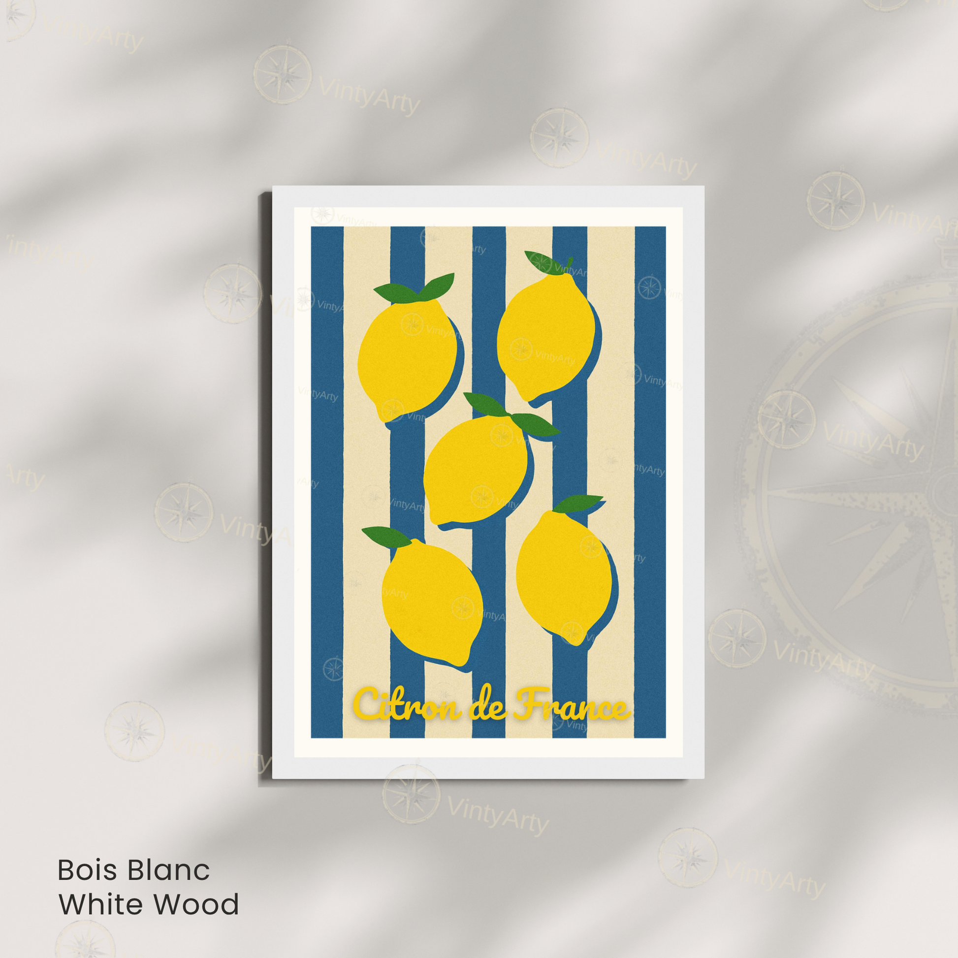 Affiche Paris | Art décoratif citron | Affiche France