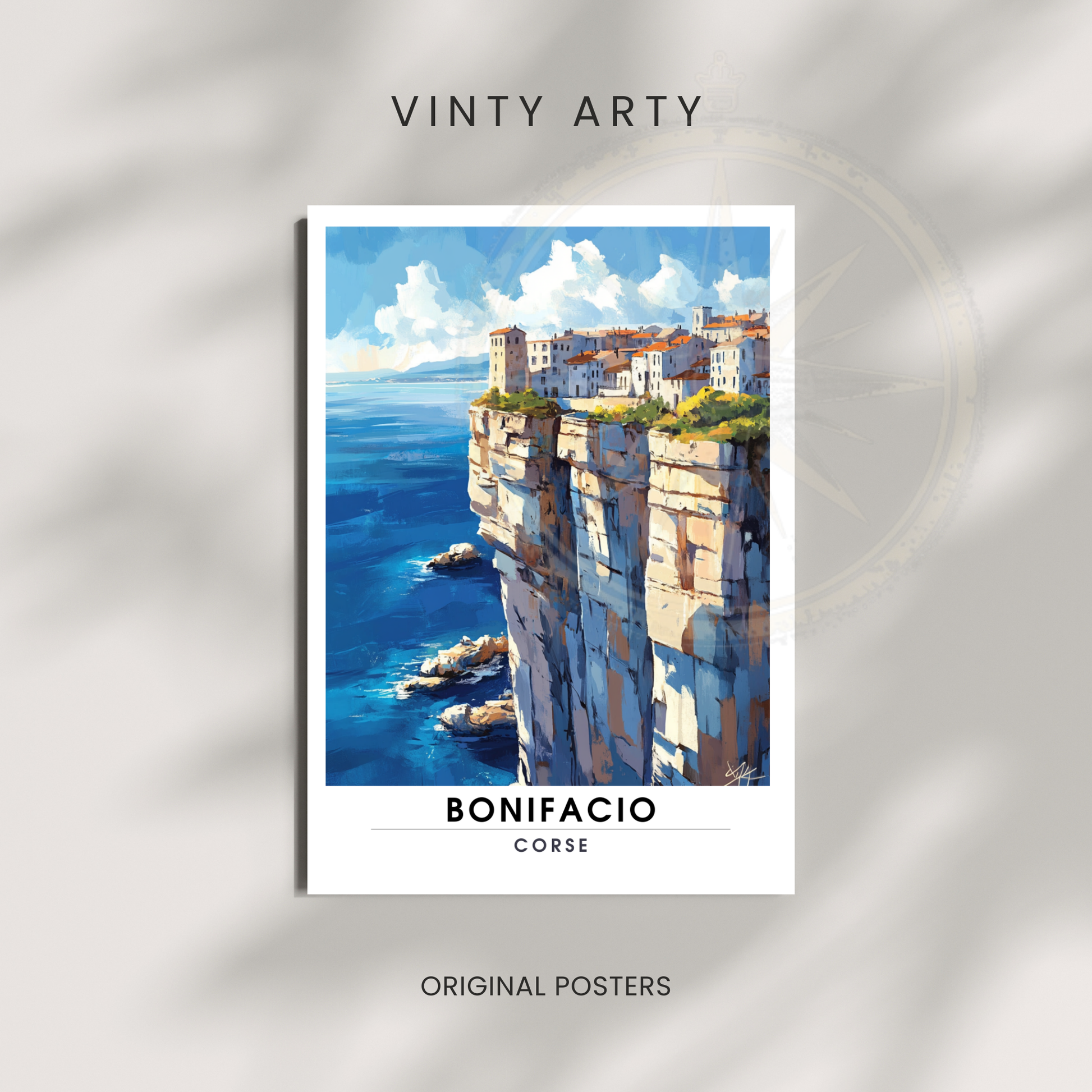 Affiche Bonifacio | Impression Corse | Affiche Corse