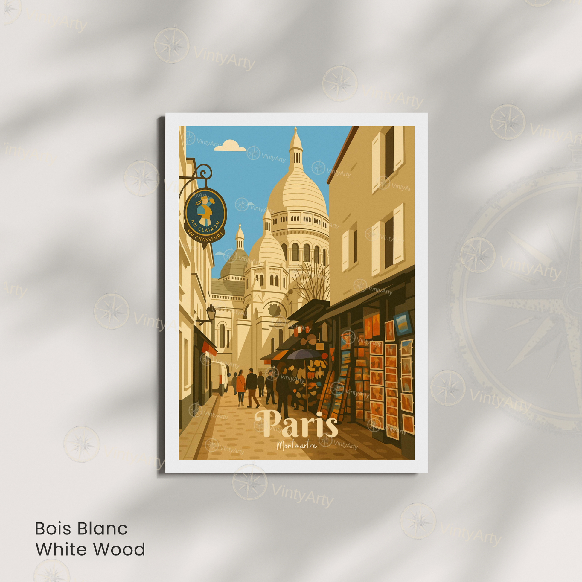 Affiche Paris | Poster décoration Montmartre - Sacré Cœur | Affiche France