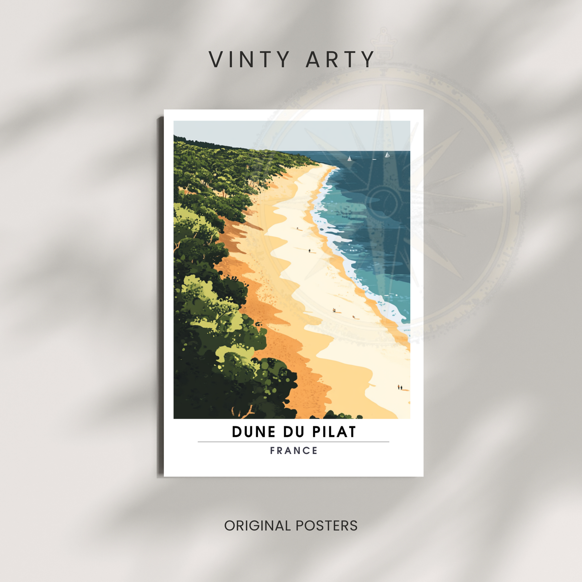 Affiche Dune du Pilat | Impression Dune du Pilat |  Affiche France