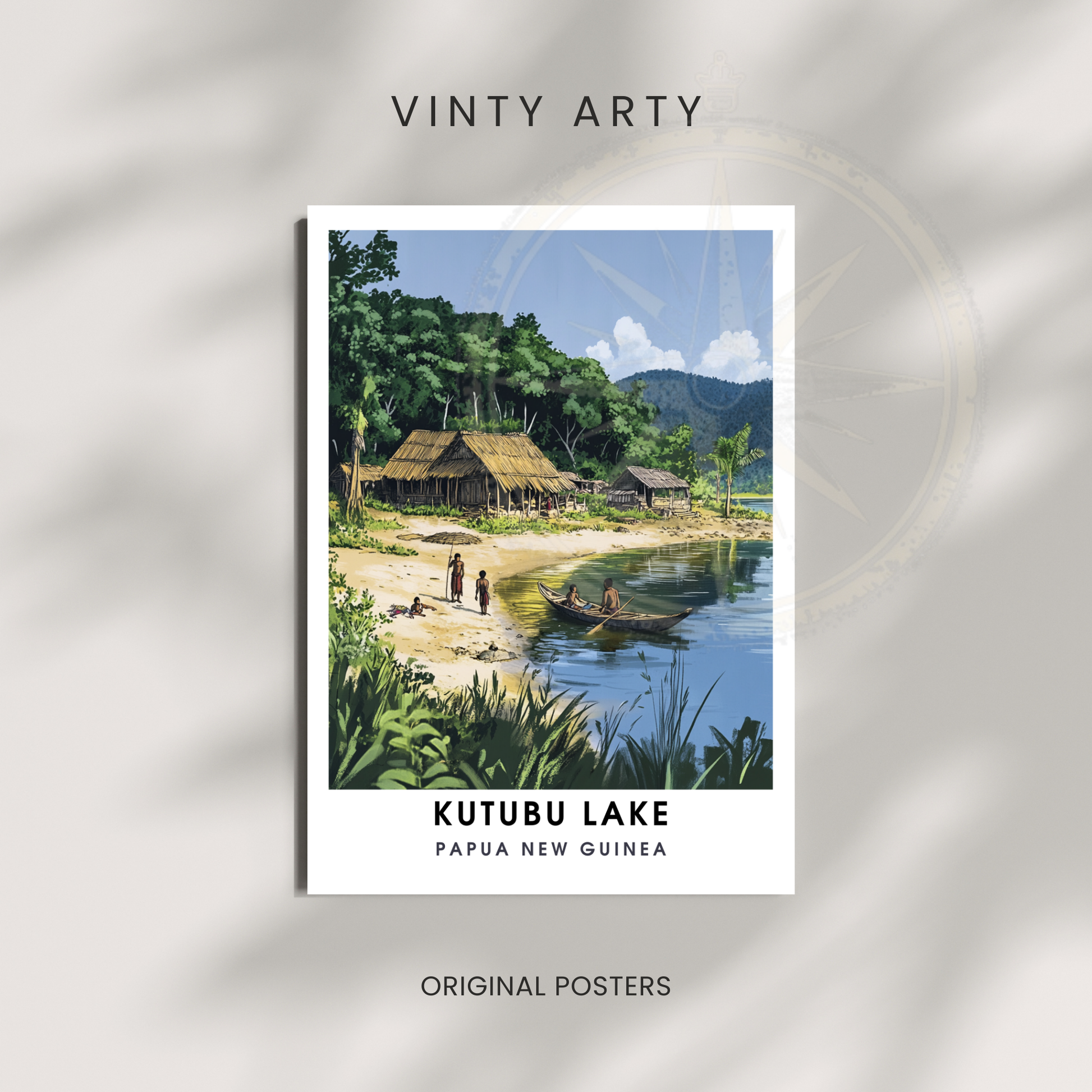 Affiche Lac Katubu | Poster Murale Papouasie-Nouvelle-Guinée | Affiche Lac