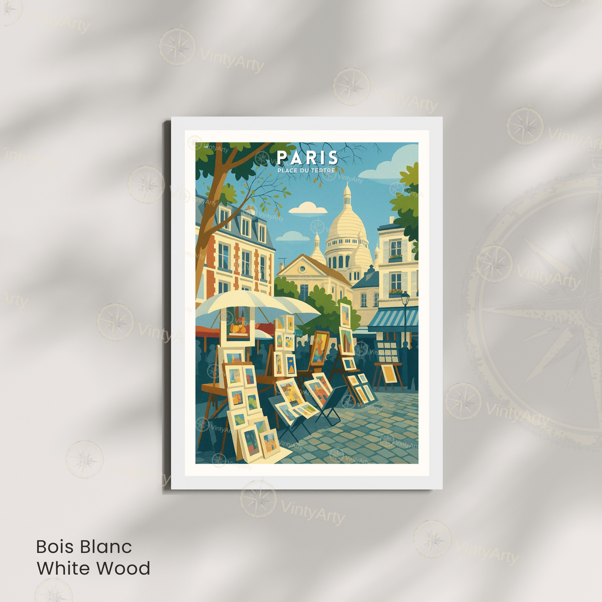 Affiche Paris | Poster Artistique Montmartre - Sacré Cœur | Affiche France