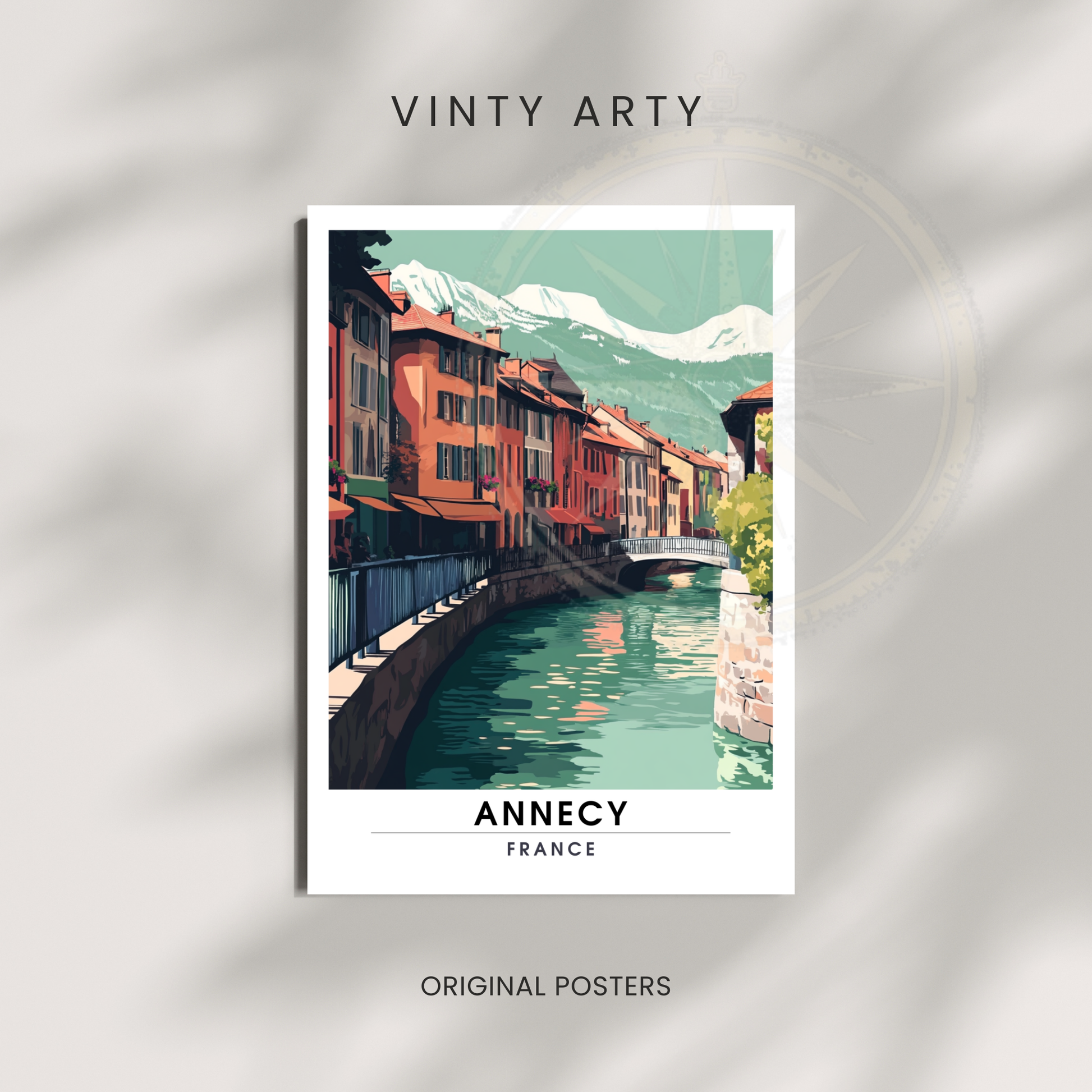 Affiche Annecy | Poster de voyage France | Affiche France