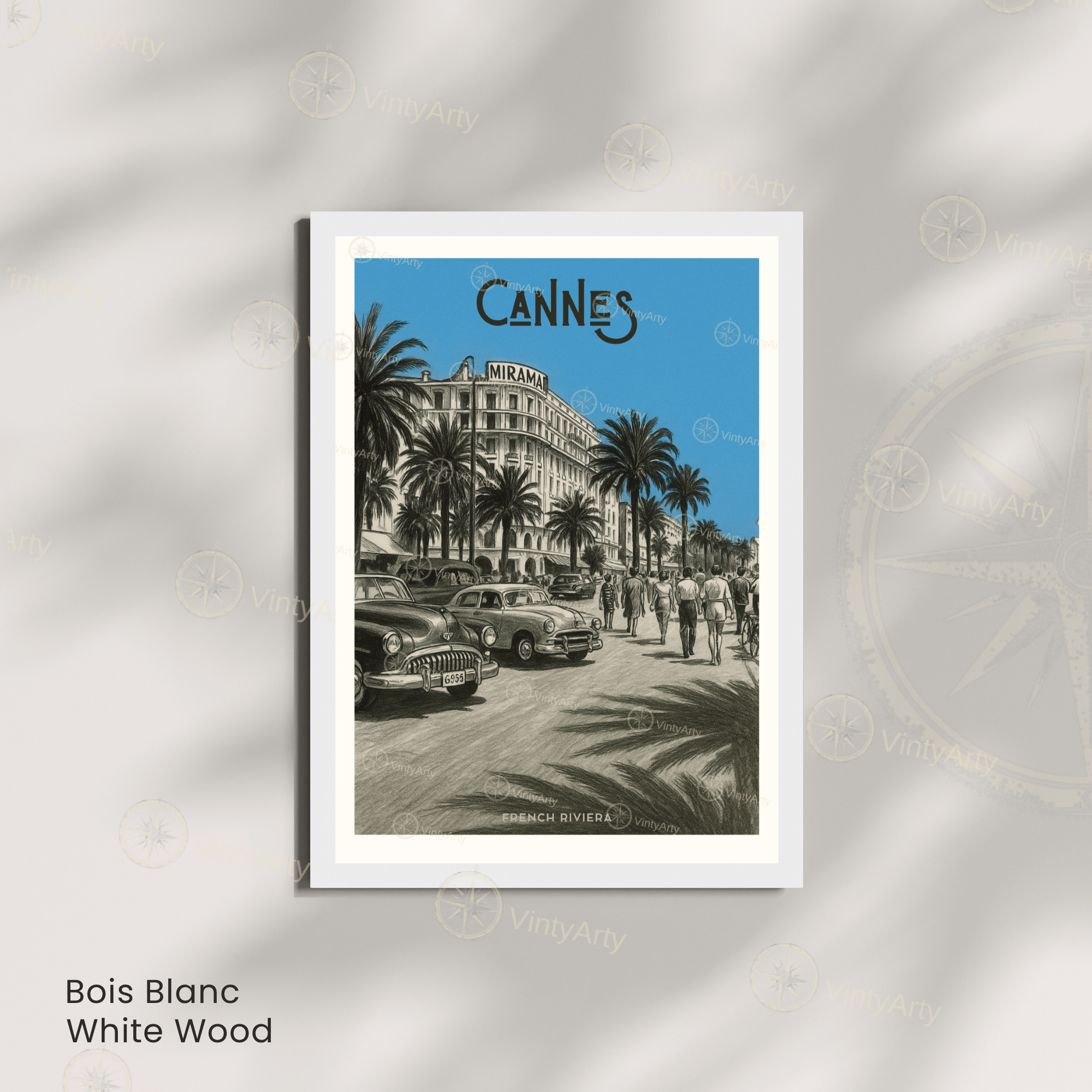 Affiche Cannes | Impression déco French Riviera | Affiche France