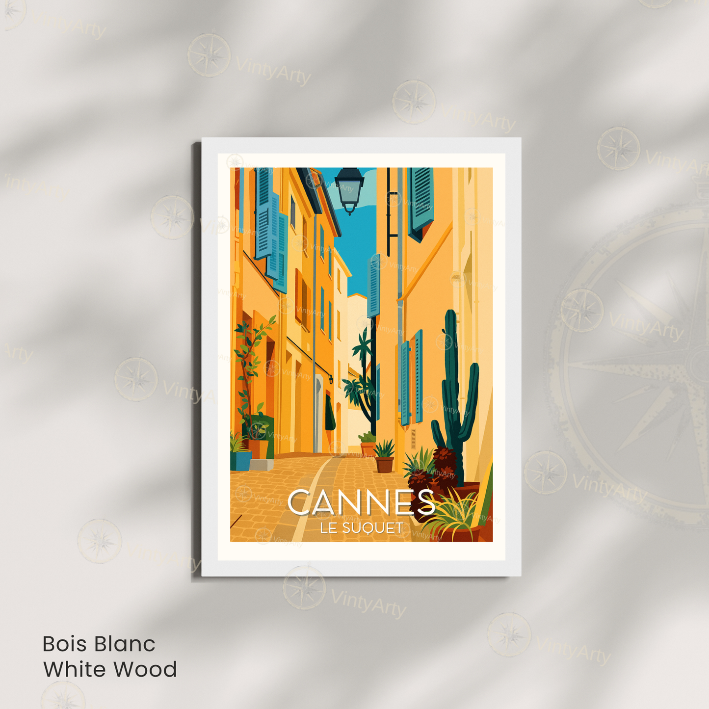 Affiche Cannes | Poster déco Le Suquet | Affiche France