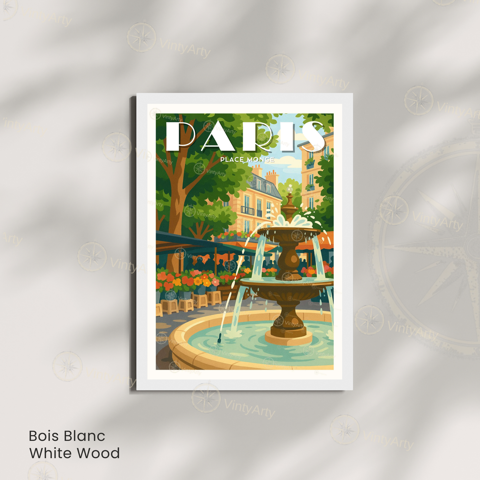 Affiche Paris | Poster Place Monge  | Affiche France