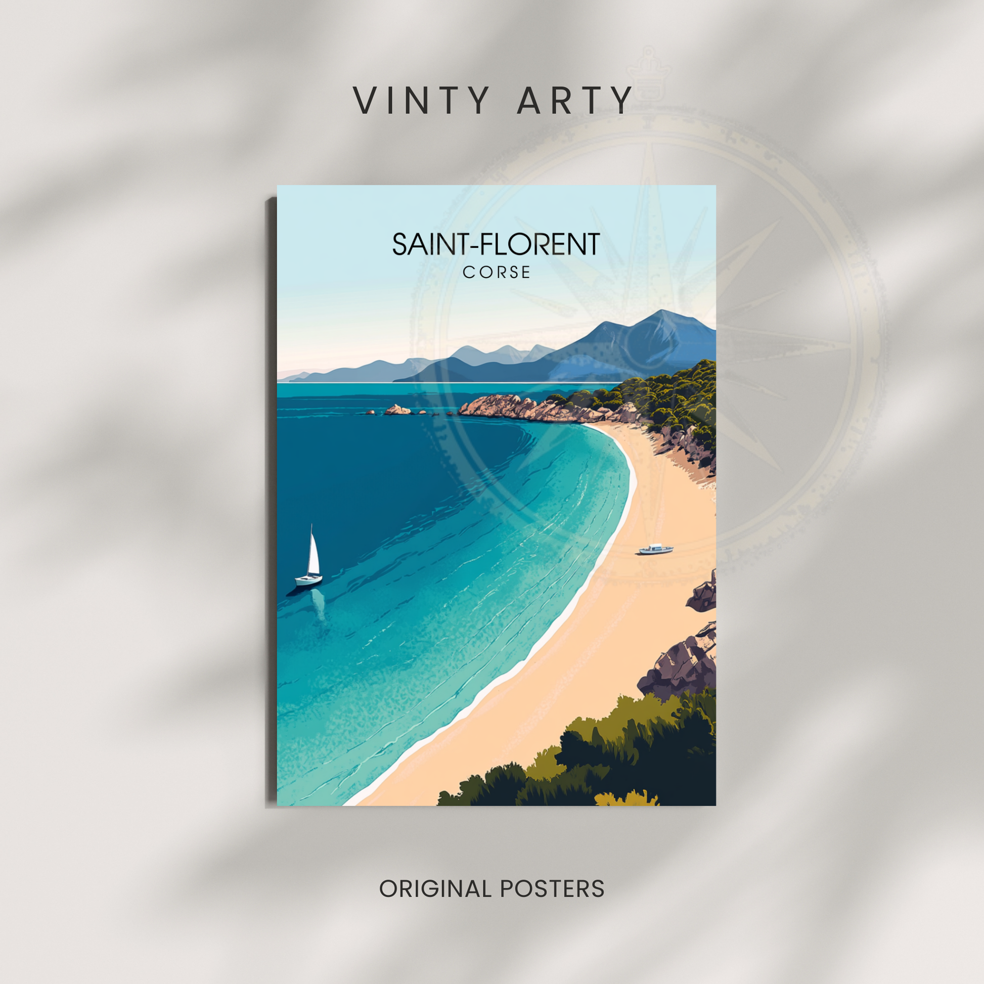 Affiche Saint Florent | Impression Corse | Affiche Corse