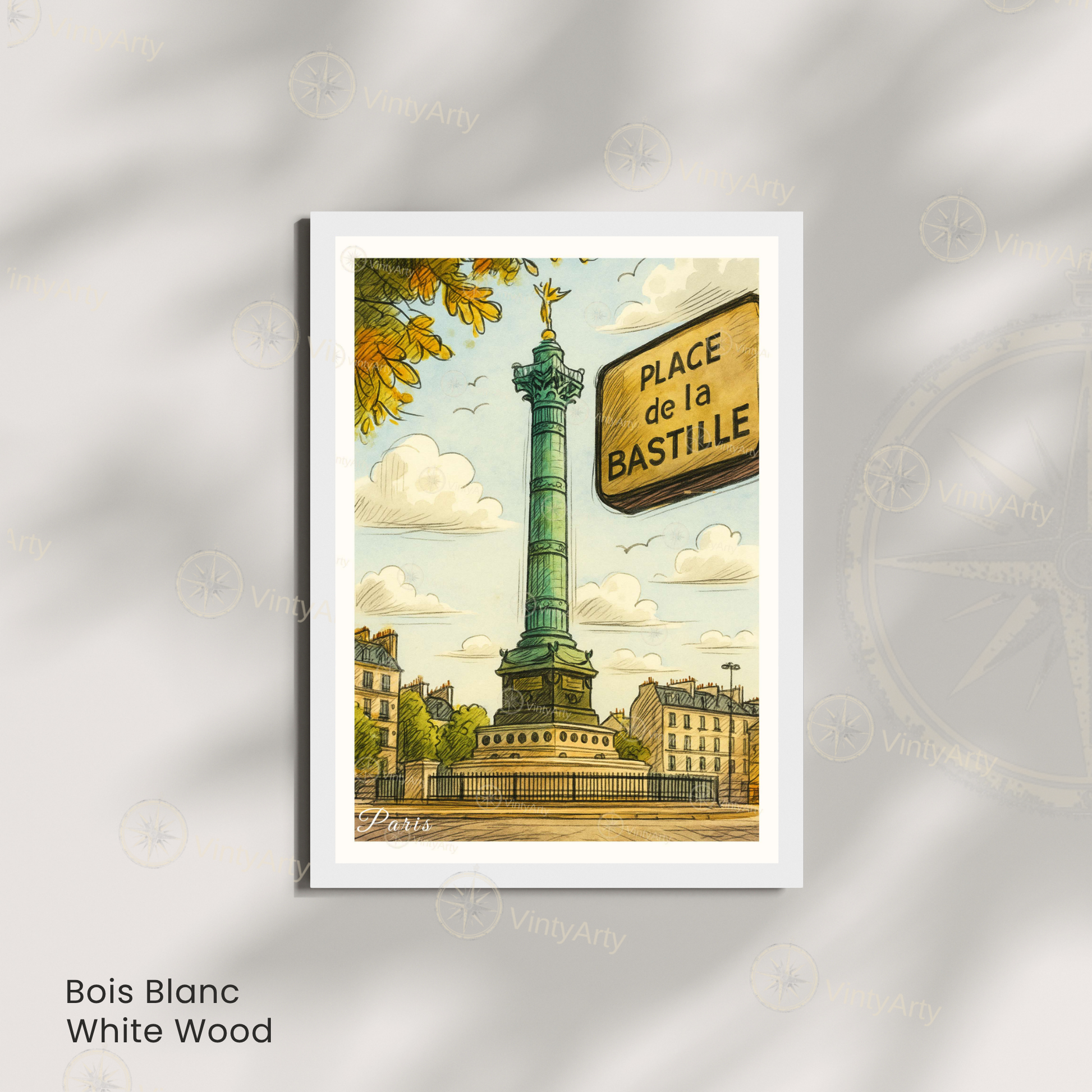 Affiche Paris | Impression Place de la Bastille | Affiche France