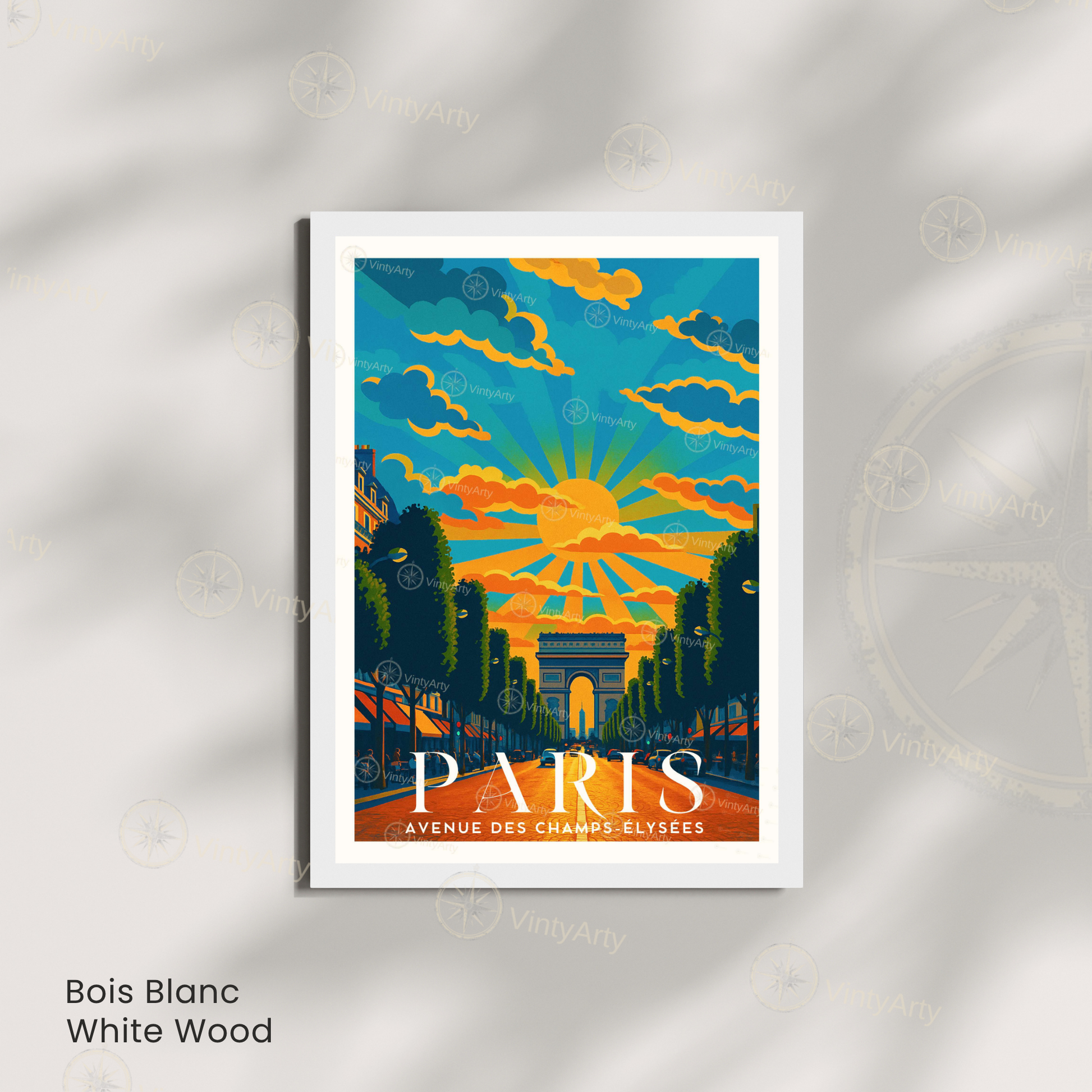 Affiche Paris | Poster Avenue des Champs-Elysées   | Affiche France