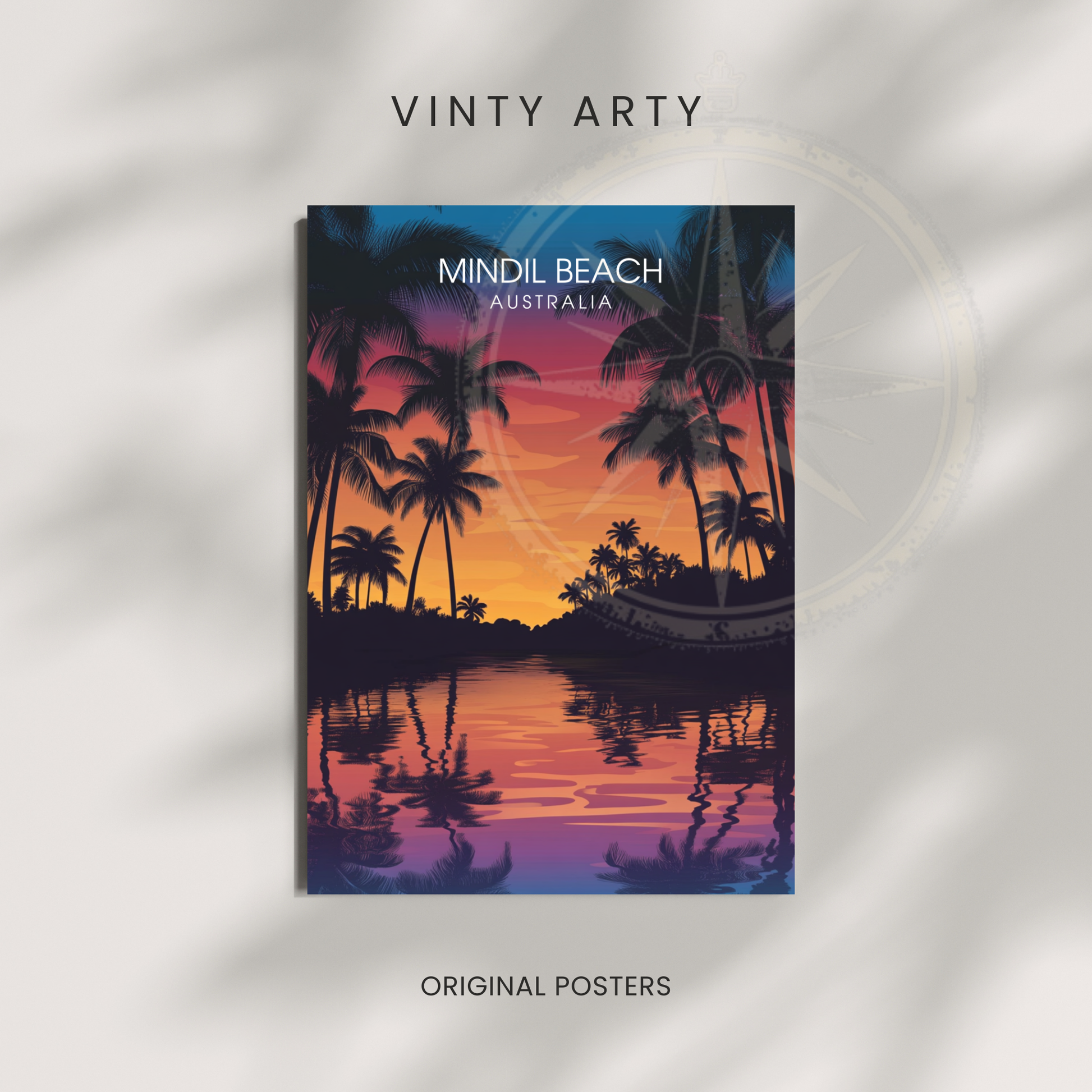 Affiche Plage de Mindil | Poster Australie | Affiche Australie