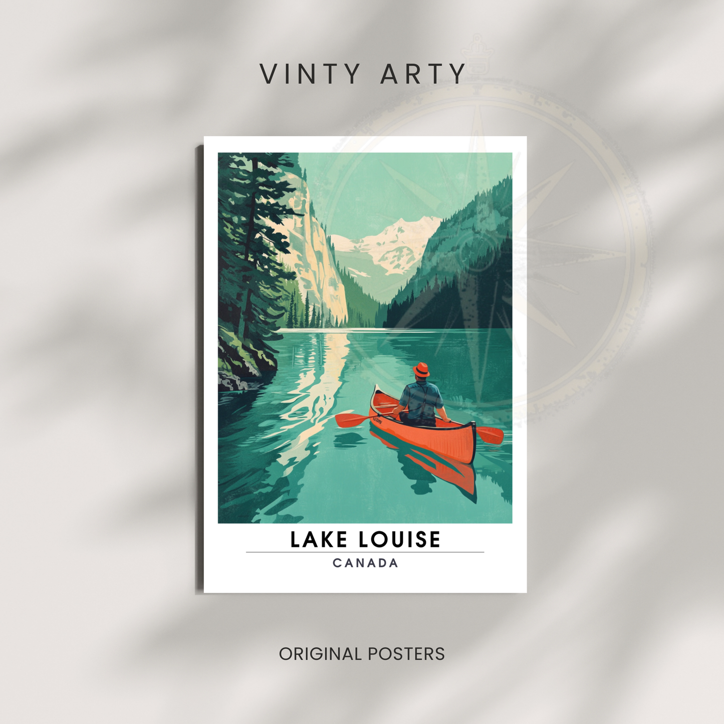 Affiche Lac Louise | Poster de voyage Canada | Affiche Lac
