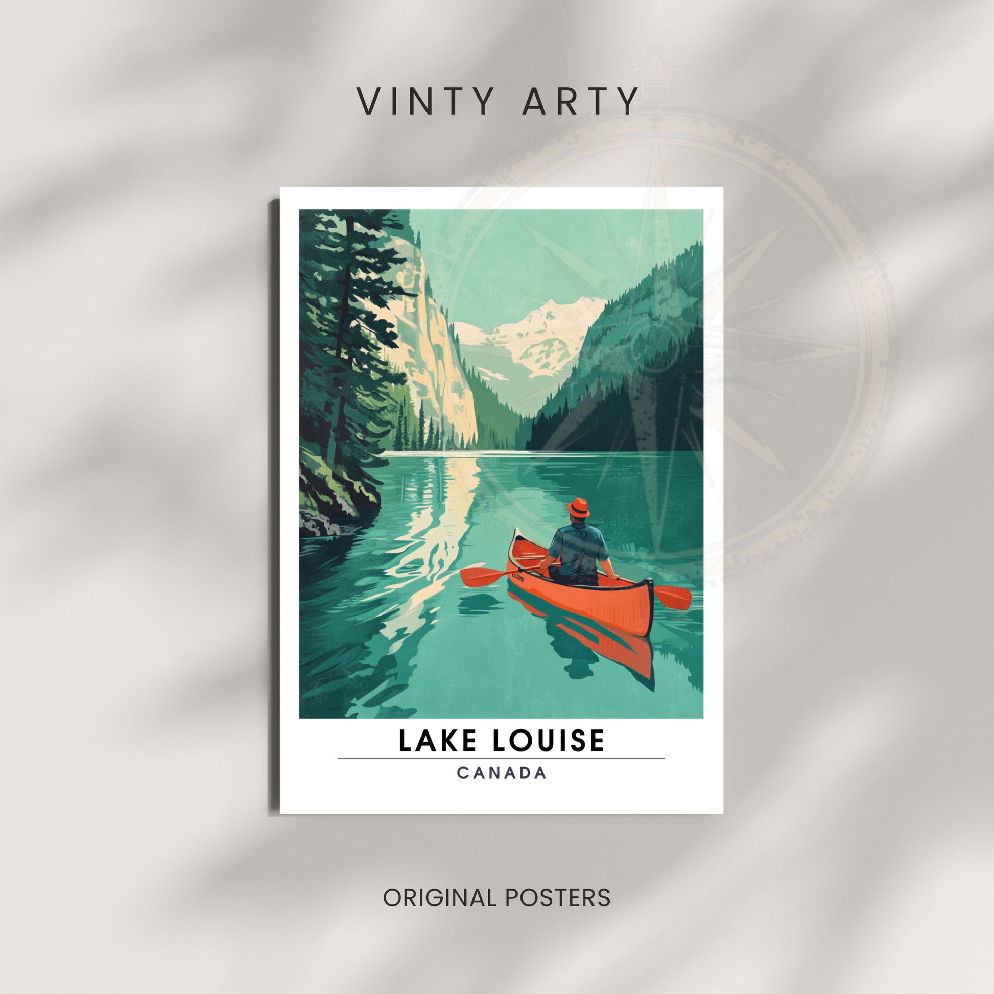 Affiche Lac Louise | Poster de voyage  Canada | Affiche Lac