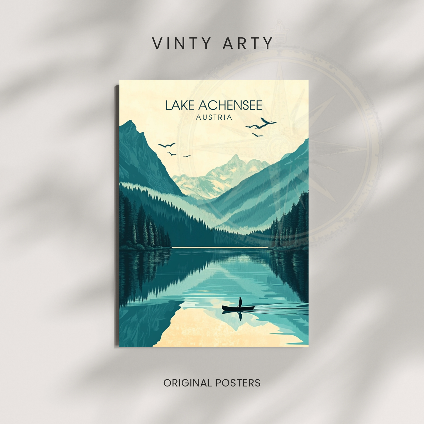 Affiche Lac Achensee | Poster de voyage Autriche | Affiche Lac