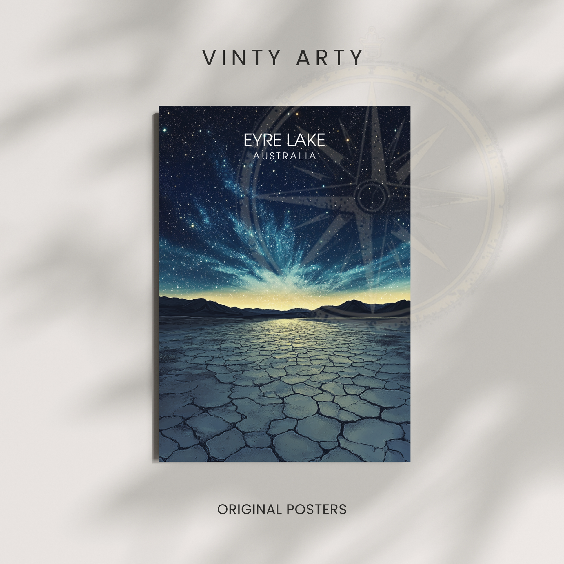 Affiche lac Eyre | Poster Murale Australie | Affiche Lac