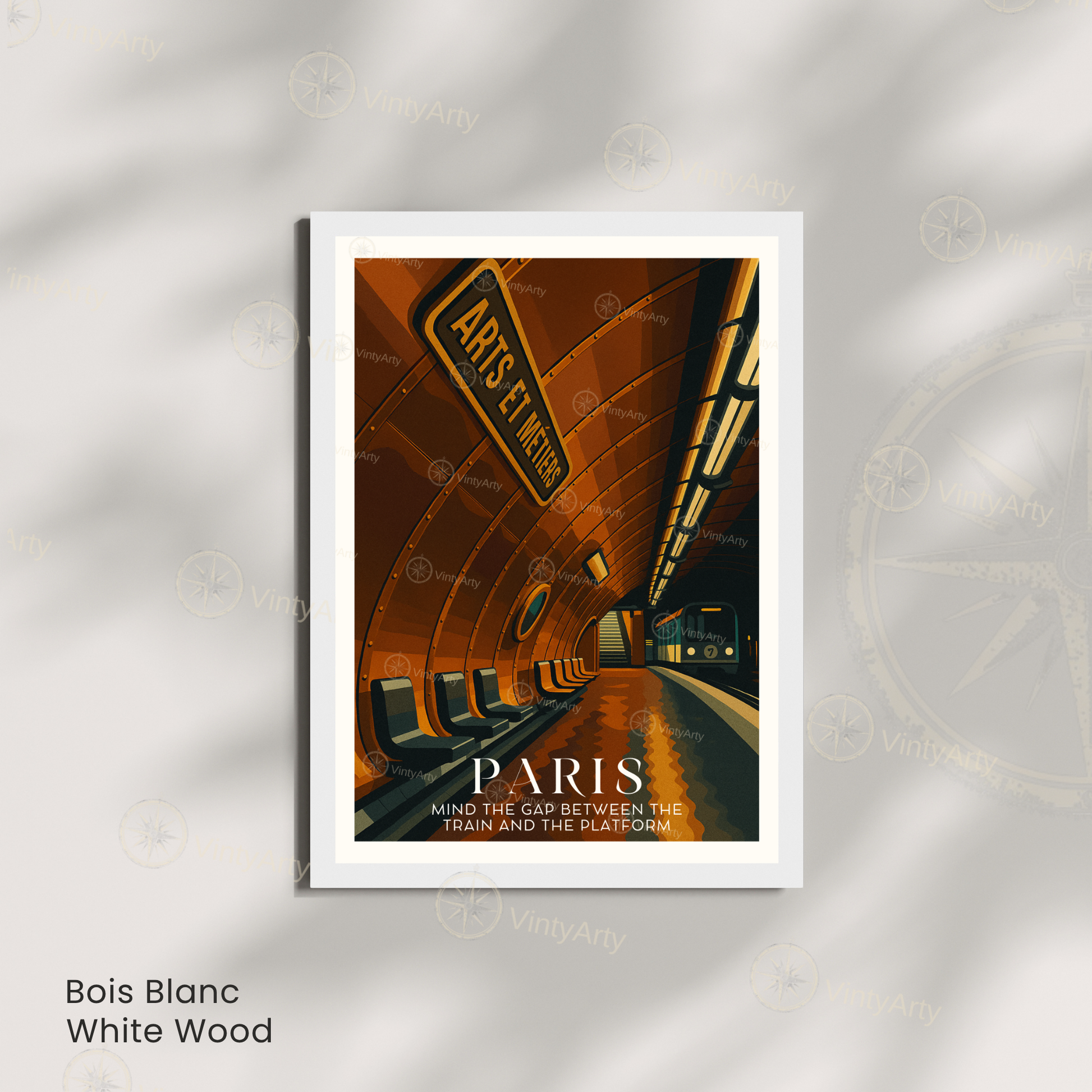 Affiche Paris | Impression de voyage Métro | Affiche France