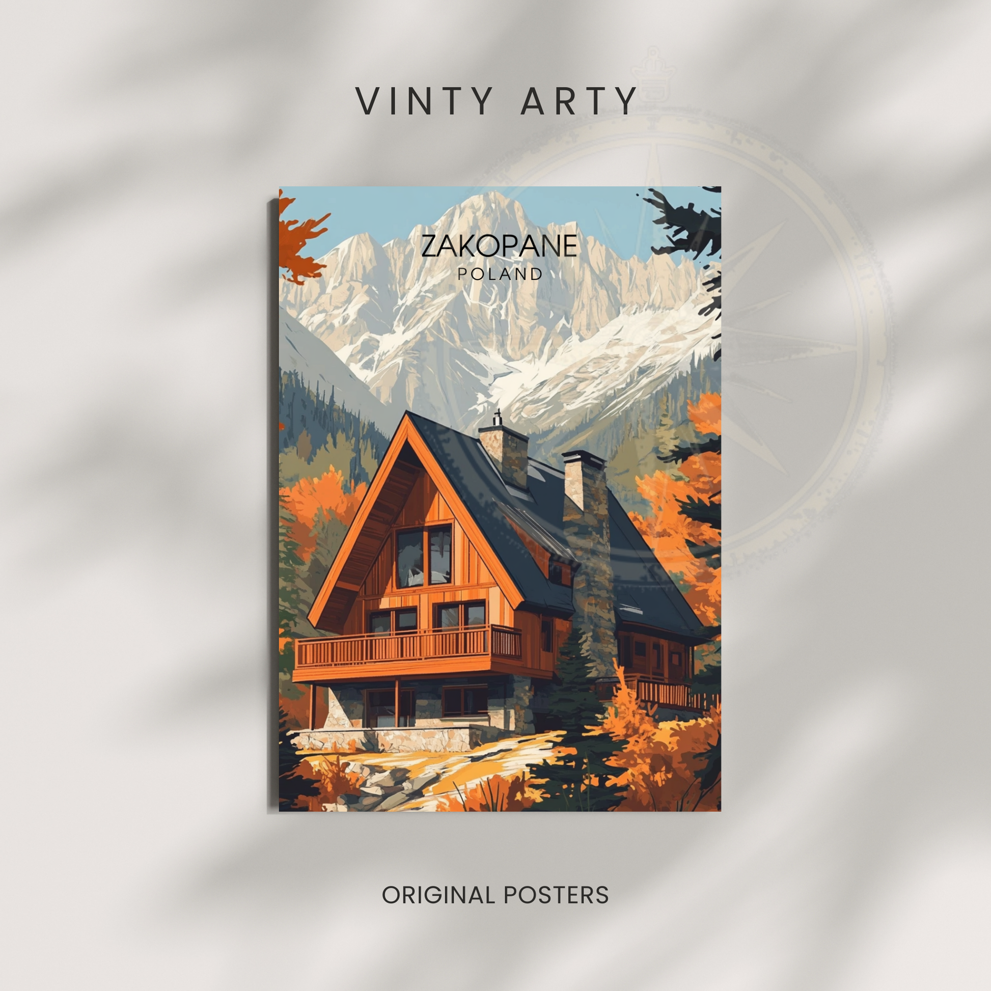 Affiche Zakopane | Poster décoratif Pologne | Affiche Pologne