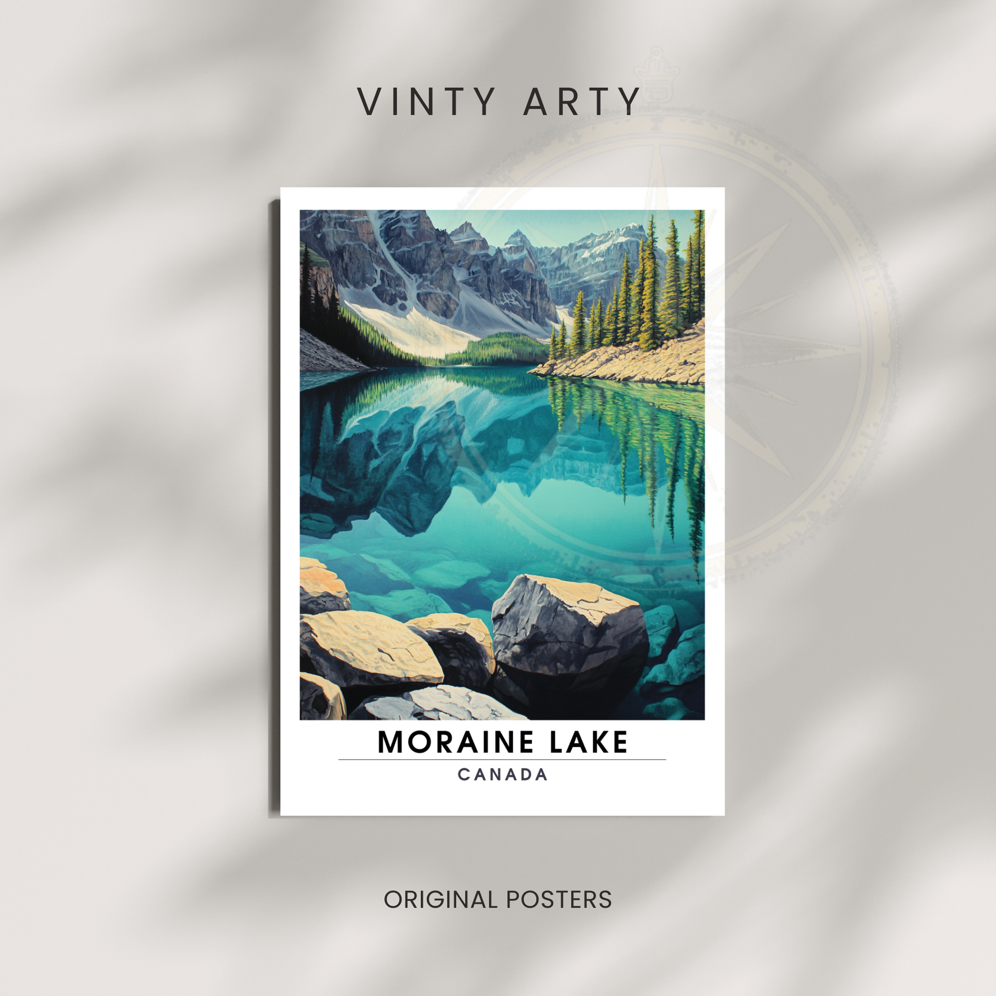 Affiche Lac Moraine | Impression Canada | Affiche Lac