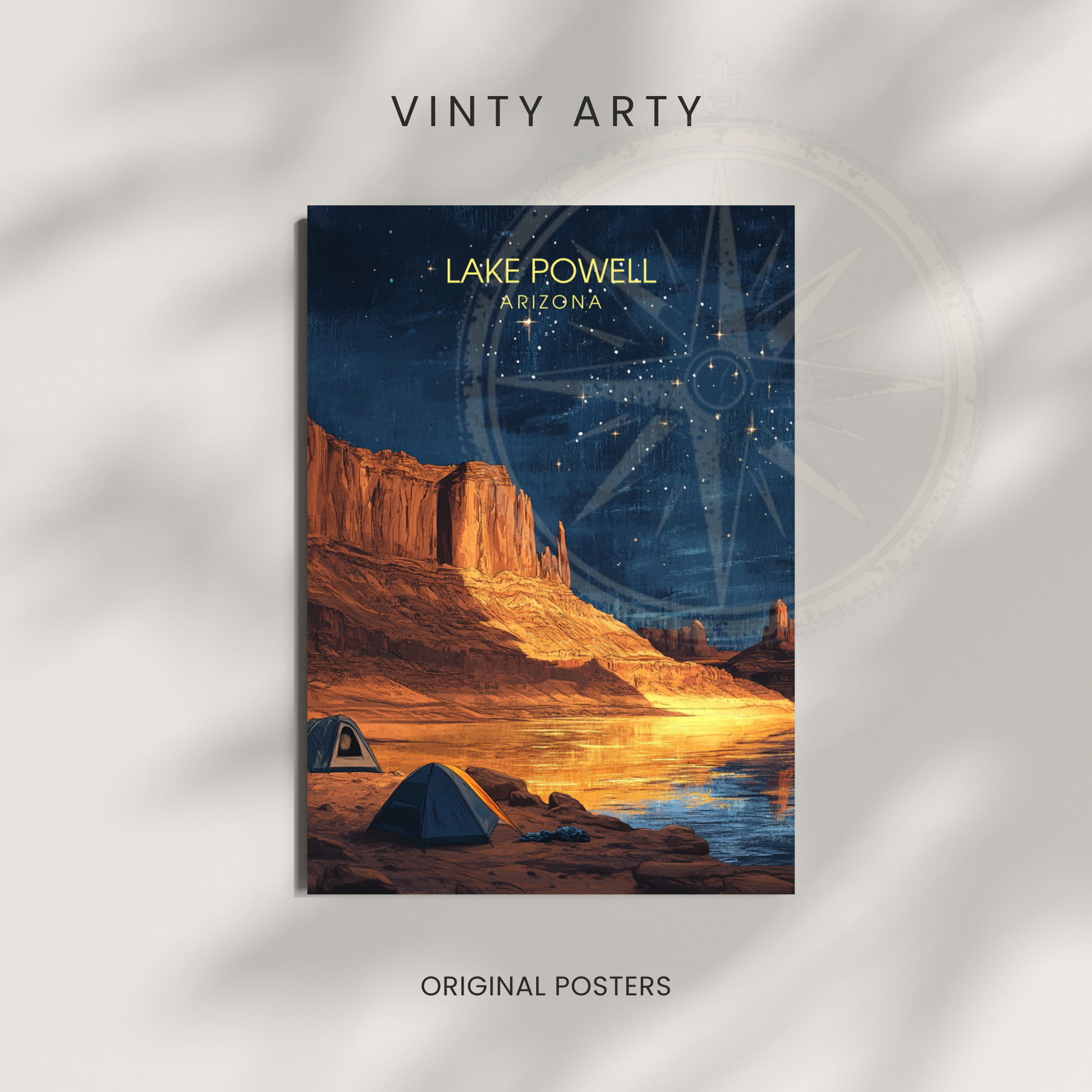 Affiche Lac Powell Arizona | Impression de voyage États-Unis | Affiche Lac