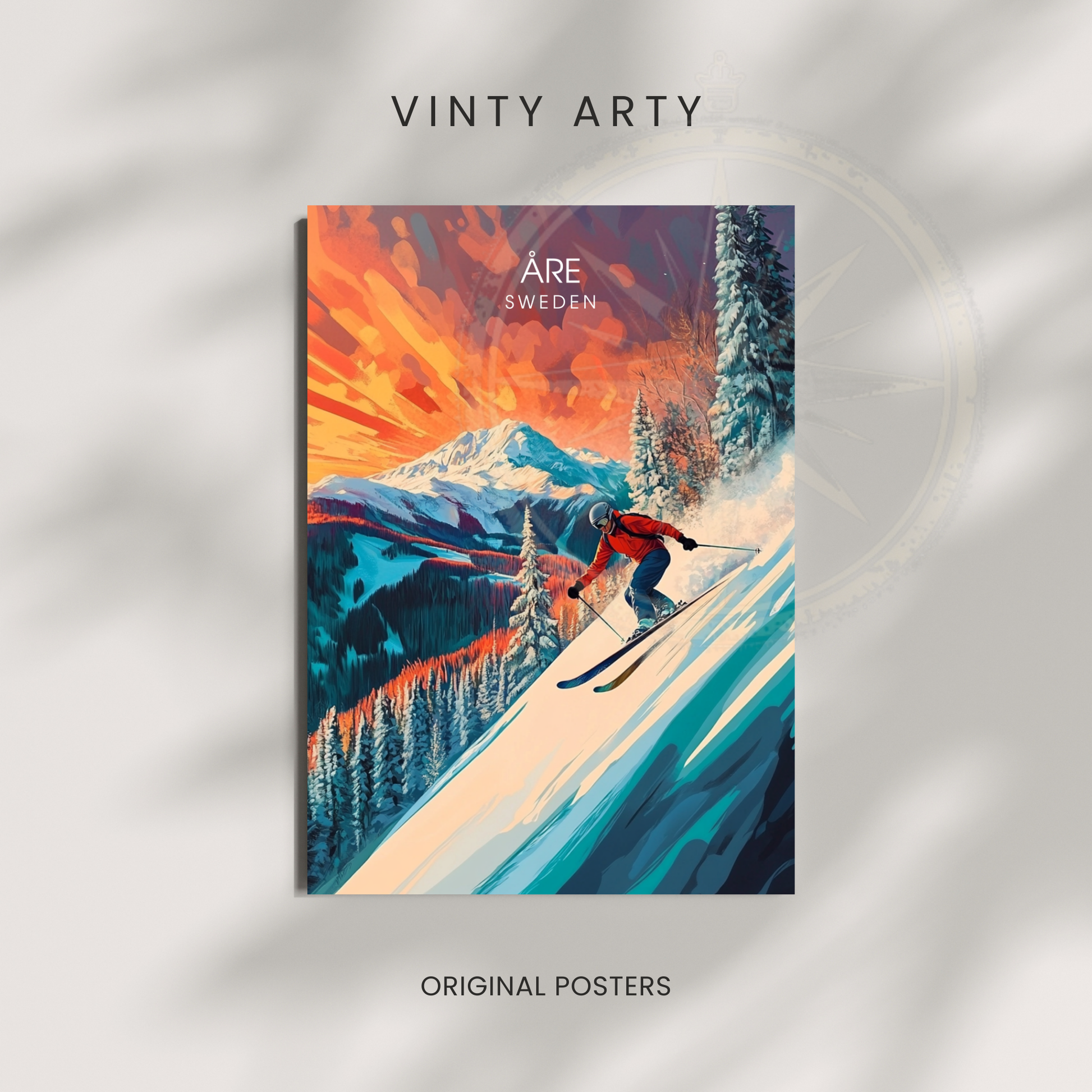 Affiche Åre | Impression Suède | Affiche Suède