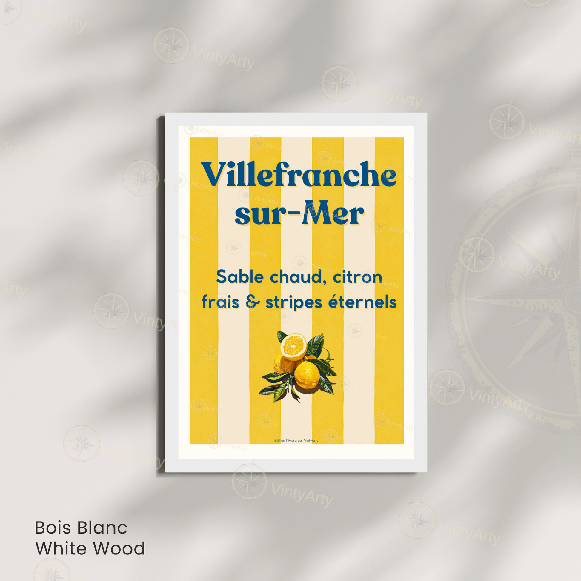 Affiche Villefranche-sur-Mer | Décoration murale France | Affiche Côte d'Azur