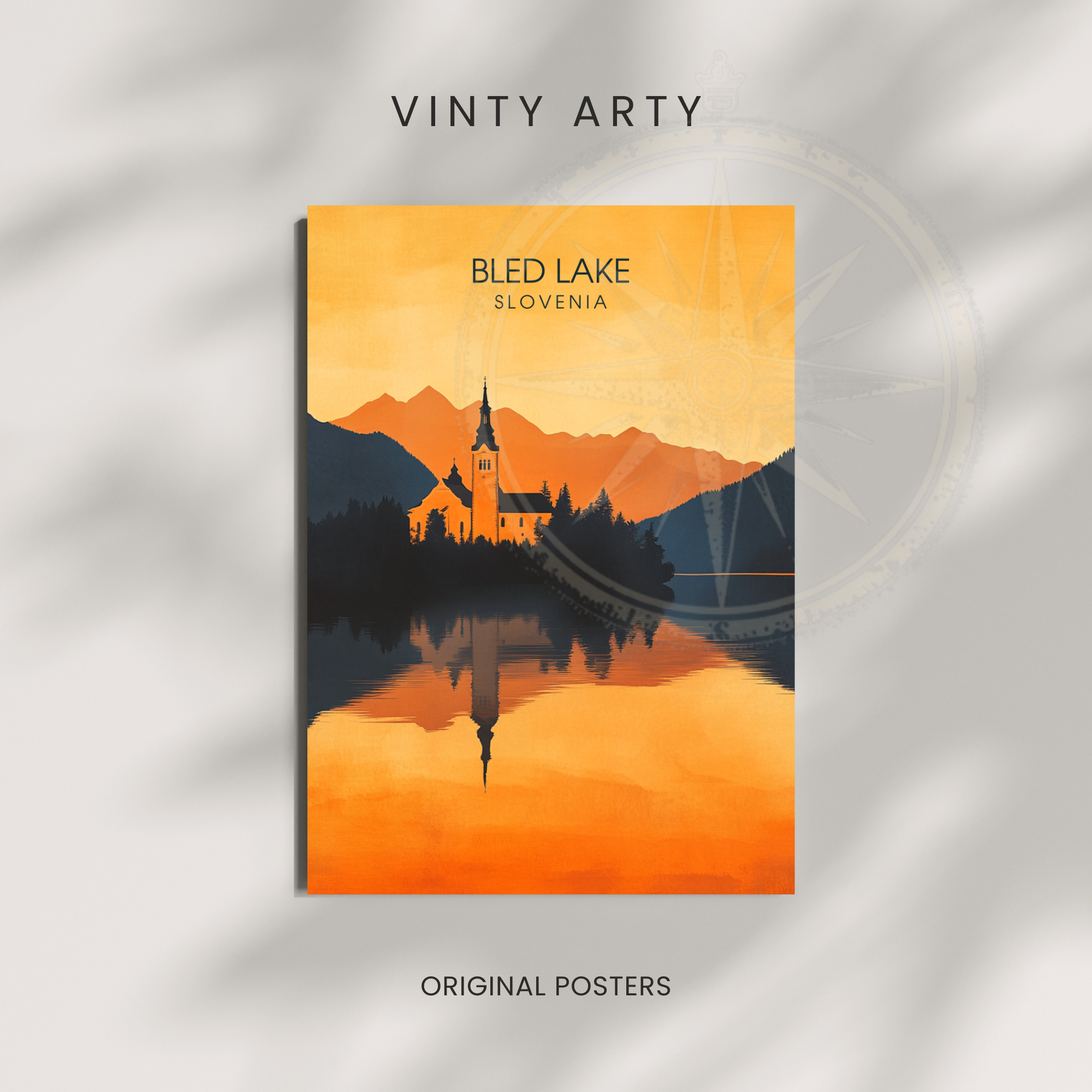 Affiche Lac de Bled | impression Slovénie | Affiche Lac