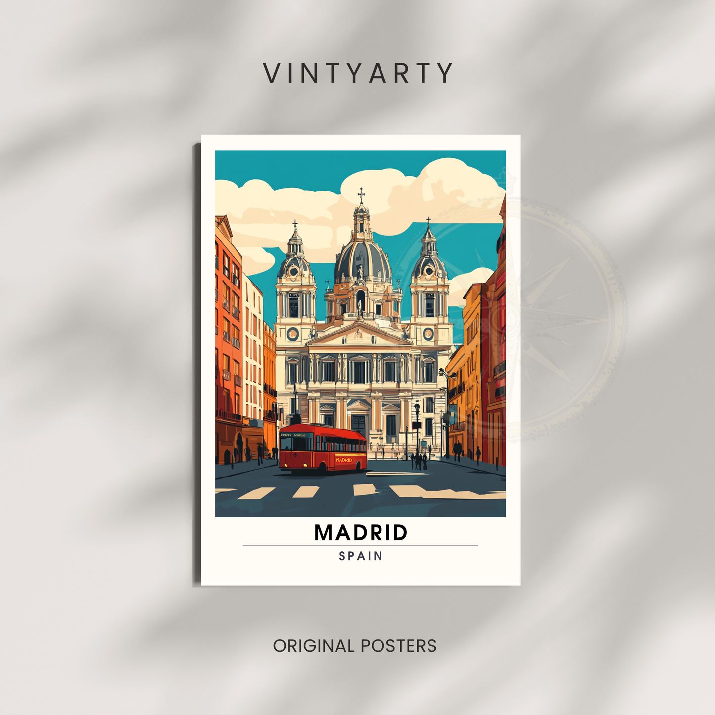 Affiche Madrid | Impression de voyage Madrid | Basilique Saint-François-le-Grand