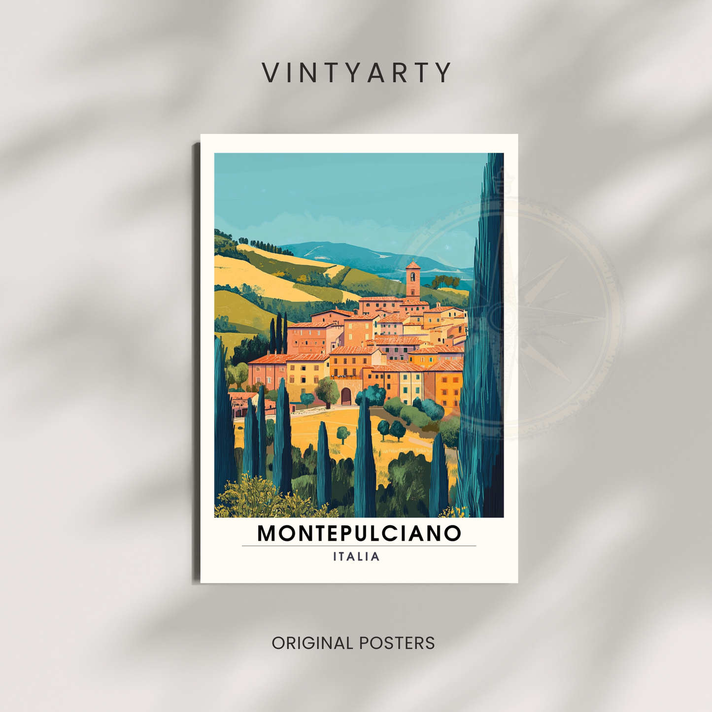 Montepulciano Poster | Montepulciano Print, Italy | Italy Print