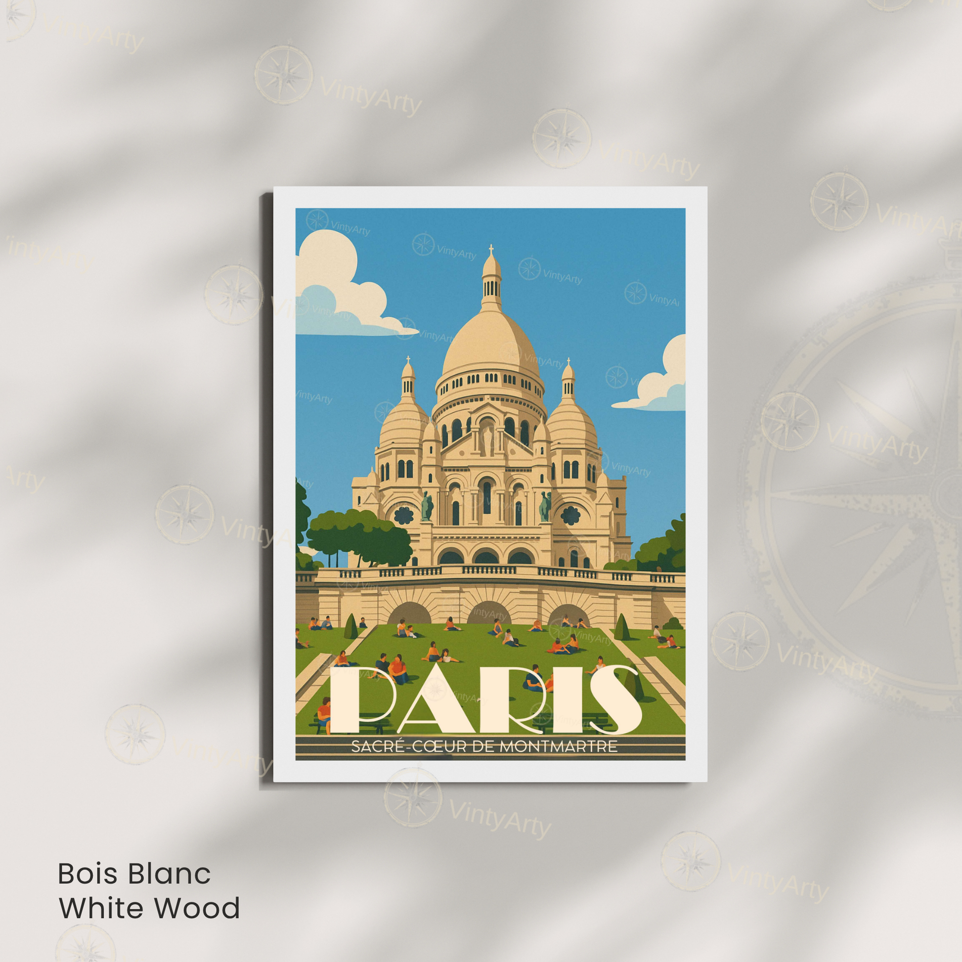 Affiche Paris | Impression Artistique Montmartre - Sacré Cœur | Affiche France