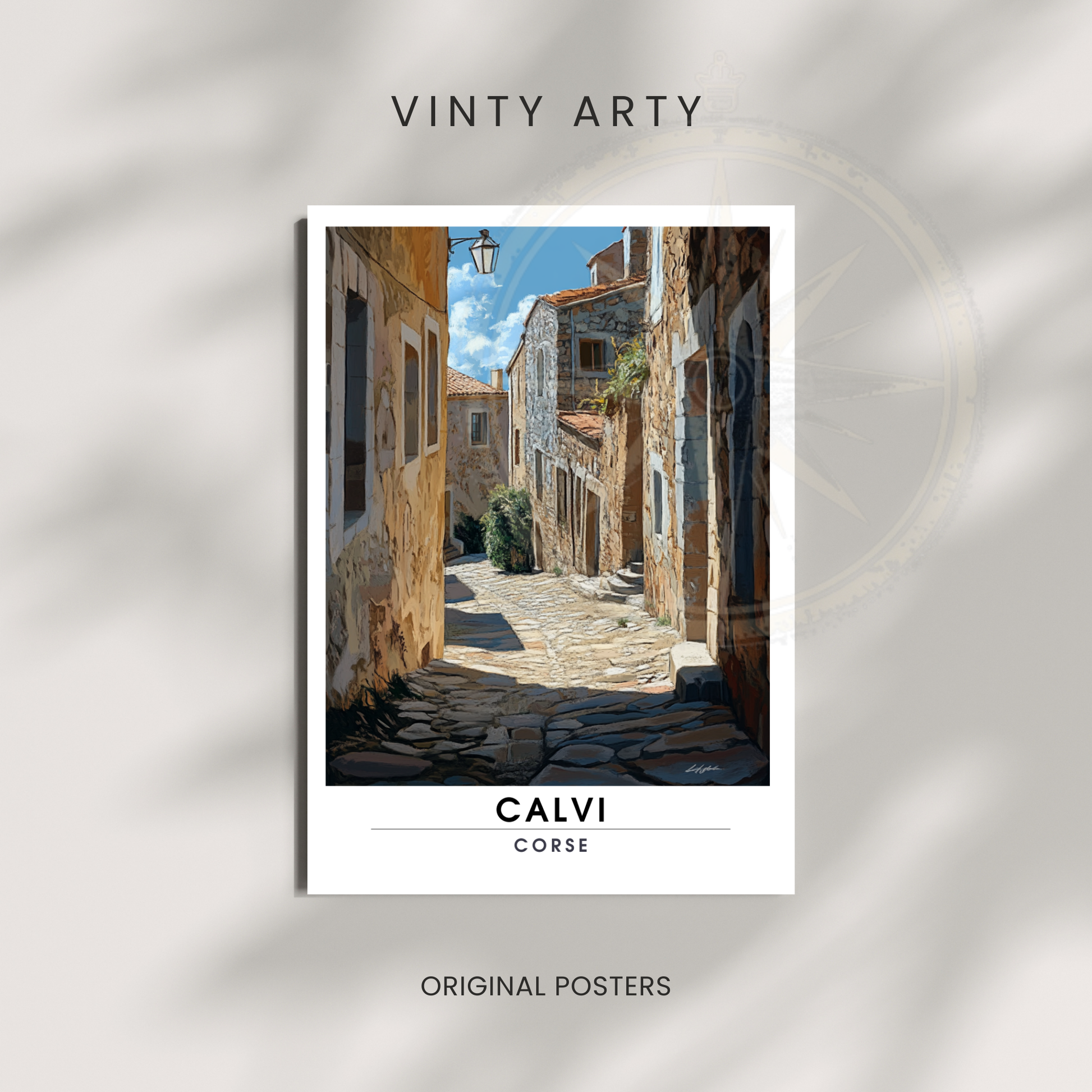 Affiche Calvi | Impression de voyage Corse | Affiche Corse