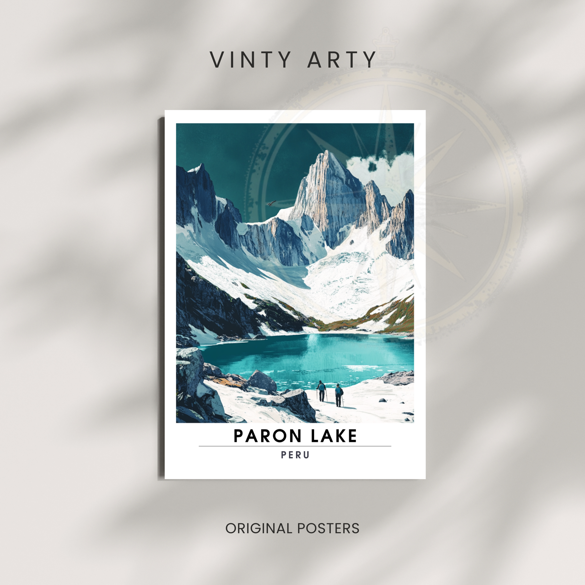 Affiche Lac Paron | Poster de voyage Pérou | Affiche Lac