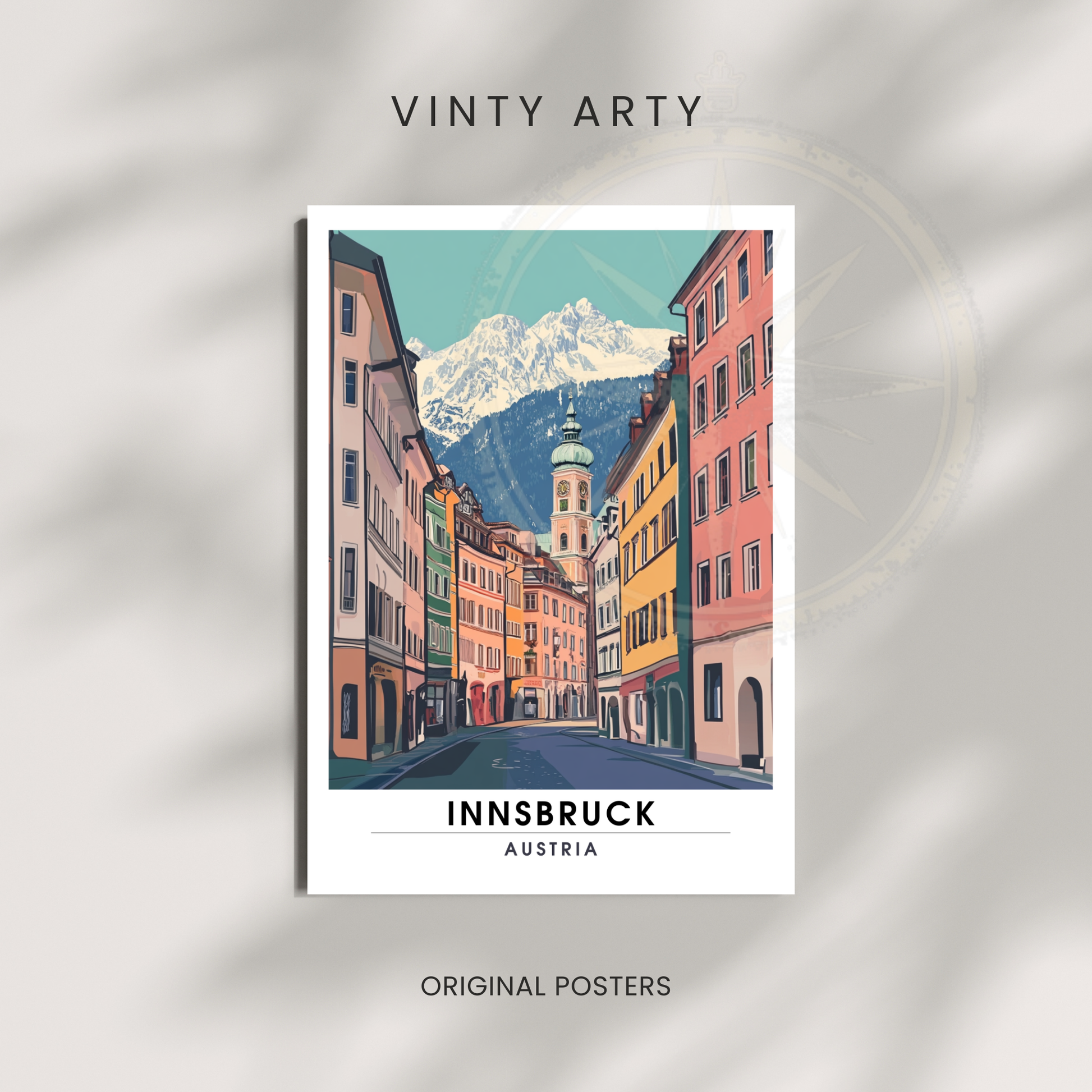 Affiche Innsbruck | Poster de voyage Autriche | Affiche Autriche