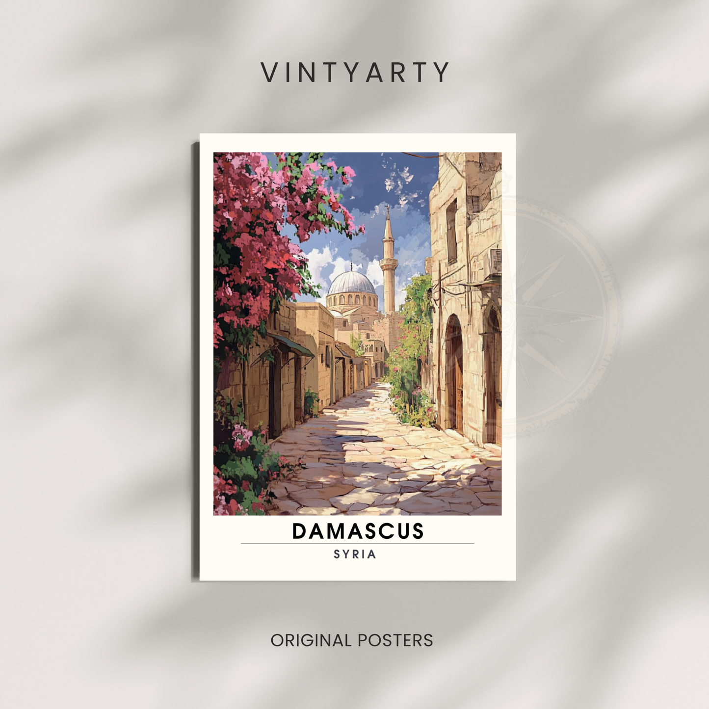 Damaskus Reiseposter | Damaskus Poster | Syrien Reiseposter